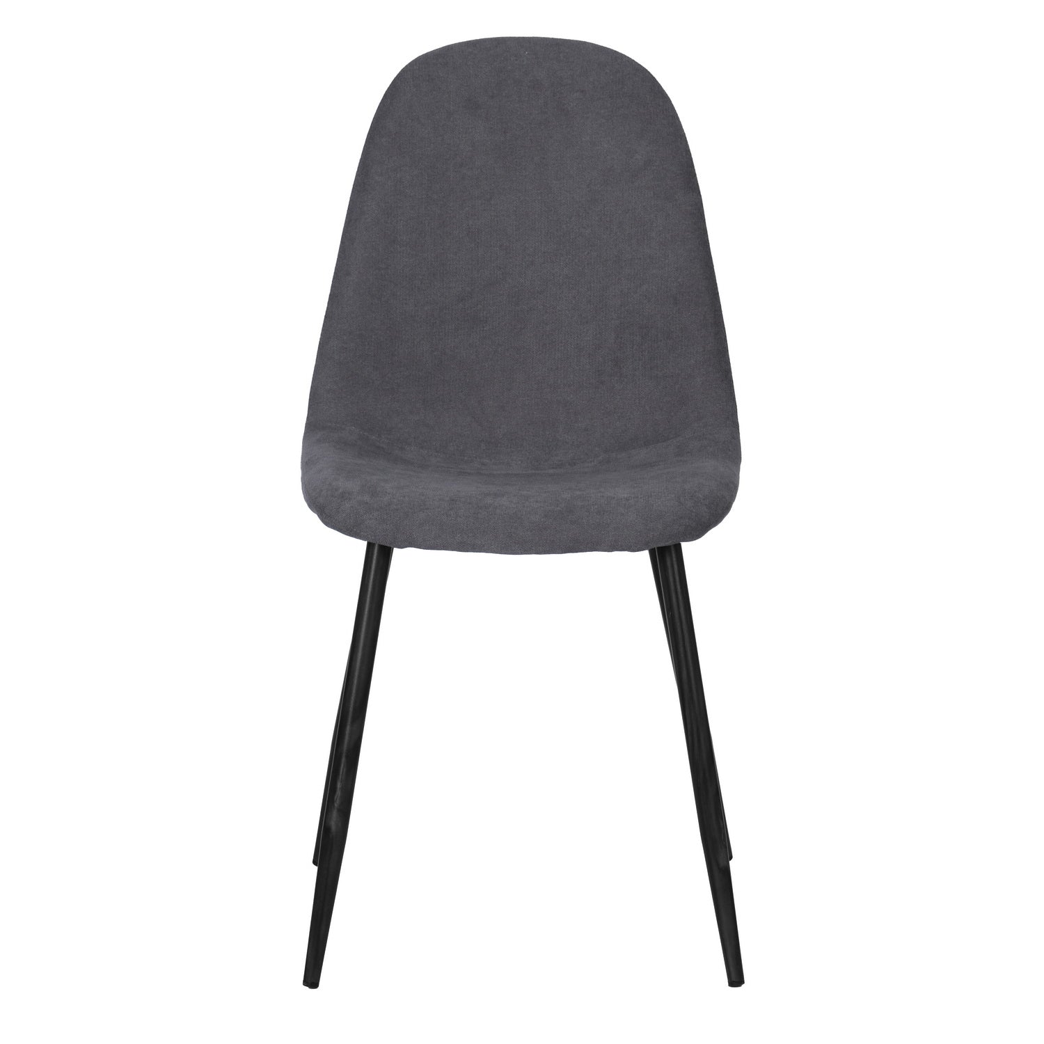 Homy Casa Charlton 4PC Terry Grey Fabric Dining Chairs, Open Box