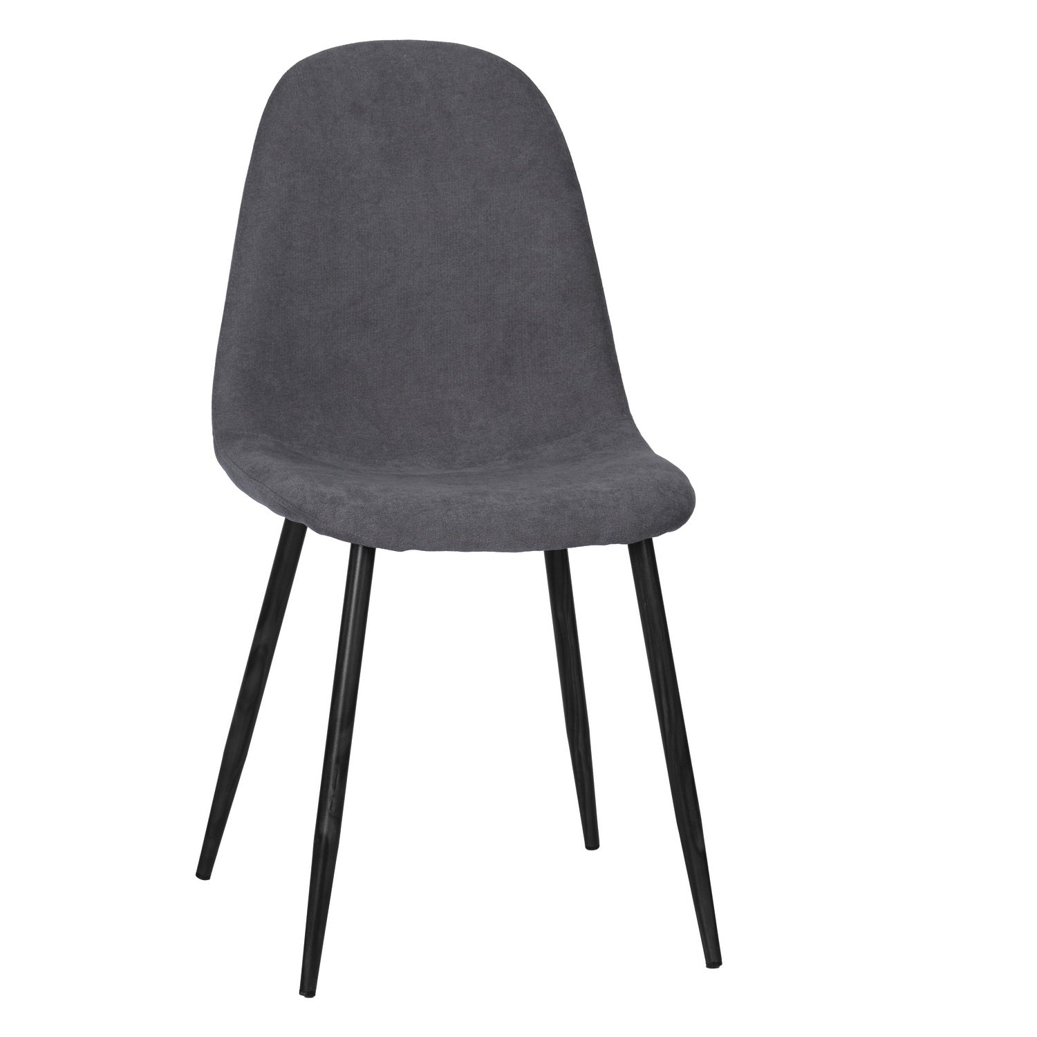 Homy Casa Charlton 4PC Terry Grey Fabric Dining Chairs, Open Box