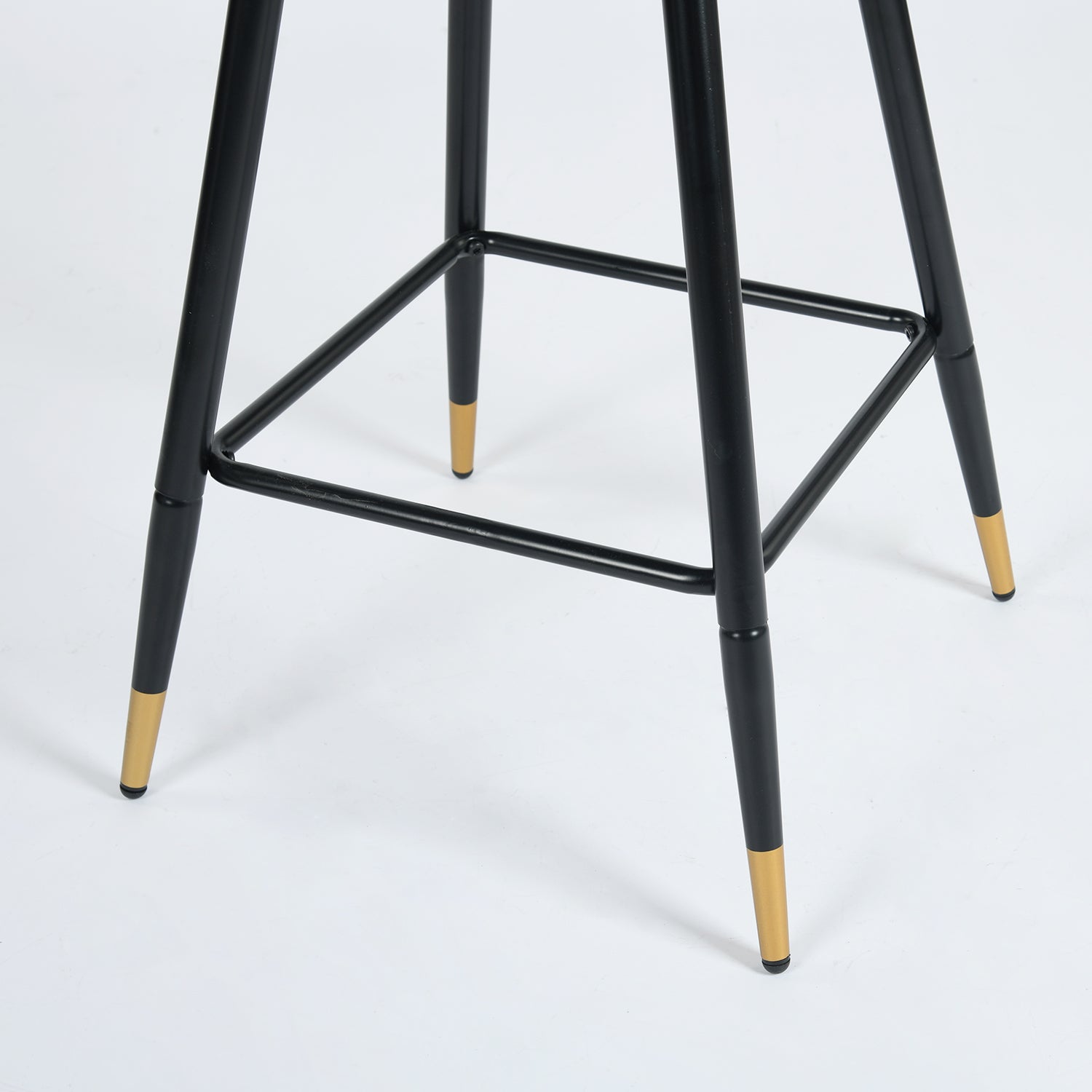 Doncic 26" Antique Suede Counter Height Bar Stool Set of 2 with Gold-Tipped Steel Legs