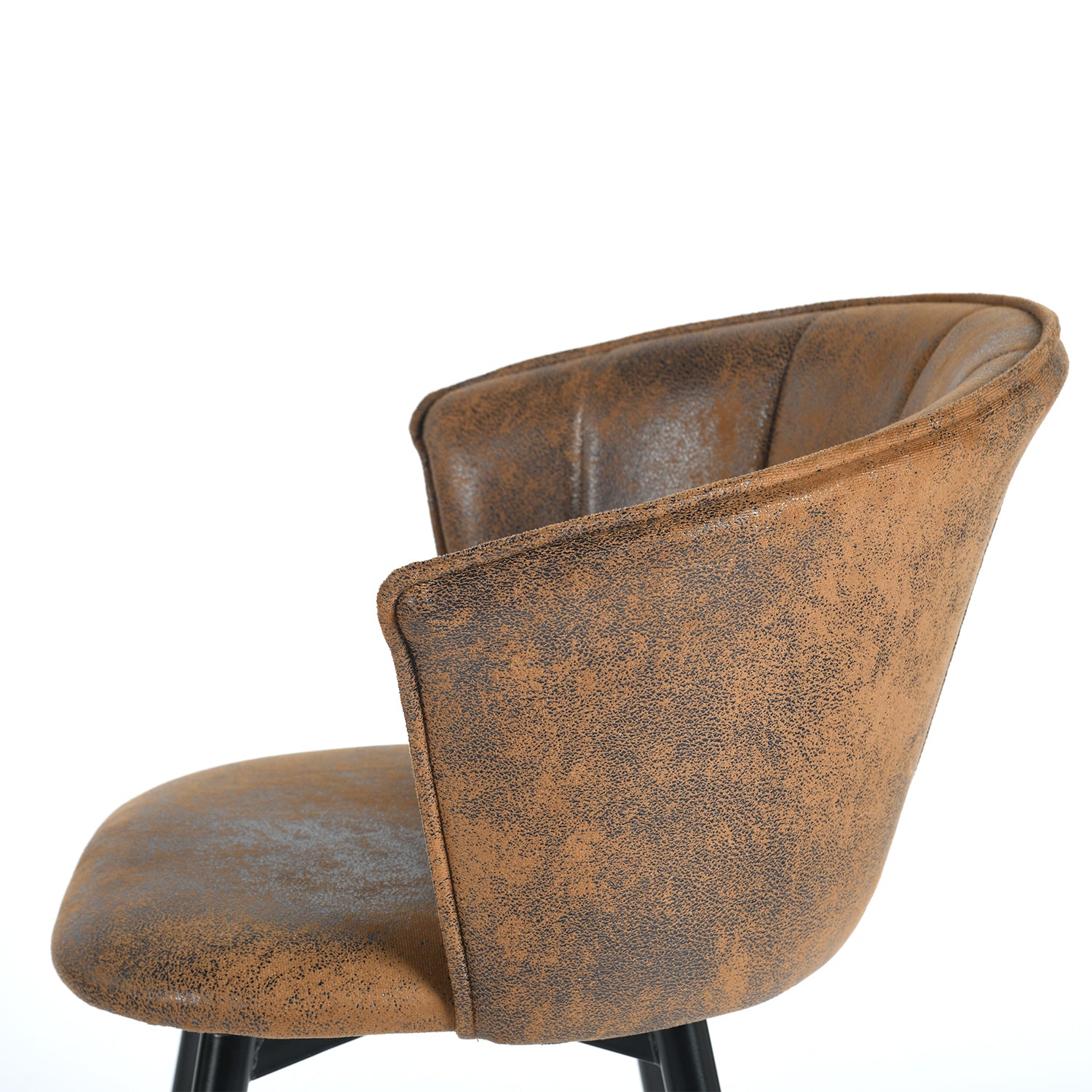 Doncic 26" Antique Suede Counter Height Bar Stool Set of 2 with Gold-Tipped Steel Legs