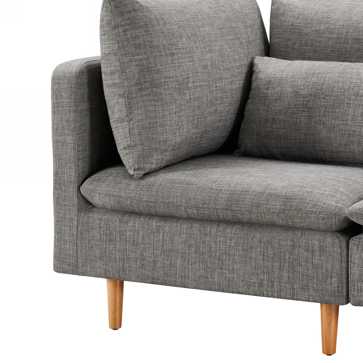 Open Box Homy Casa EDELINE CORNER 33.46" x 33.46" x 17.32" Modern Corner Seat for Living Room or Office