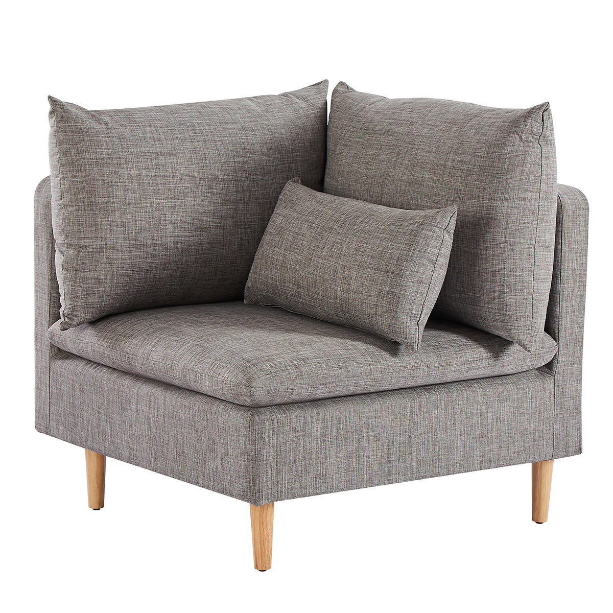 Open Box Homy Casa EDELINE CORNER 33.46" x 33.46" x 17.32" Modern Corner Seat for Living Room or Office