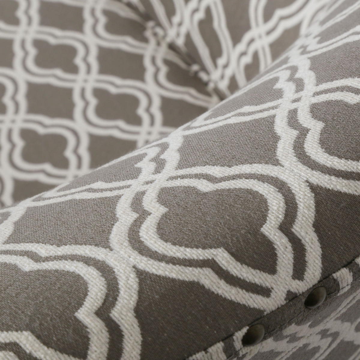 Homy Casa ELLIOT Pattern Accent Chair with Solid Wood Legs and Fireproof Fabric, Open Box