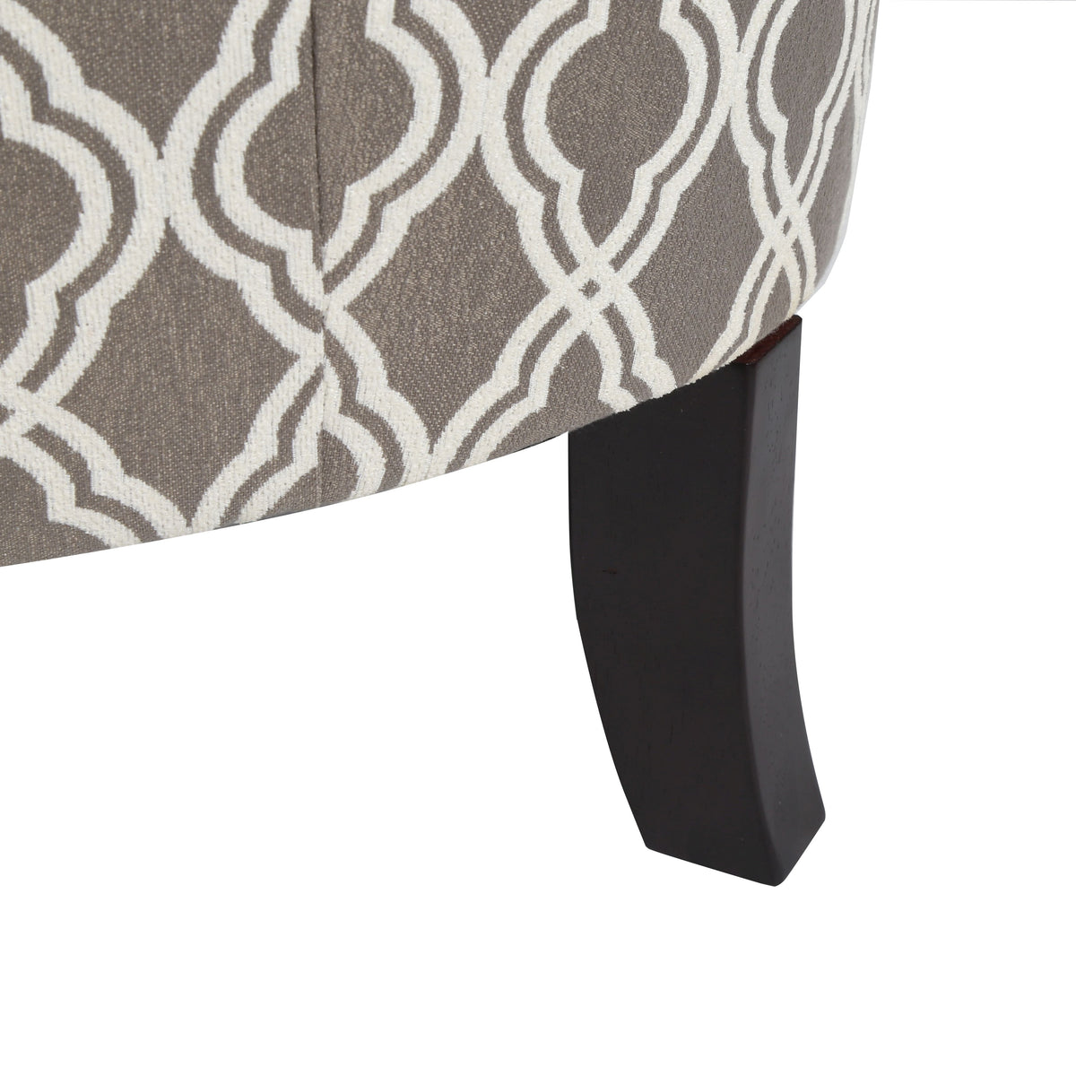 Homy Casa ELLIOT Pattern Accent Chair with Solid Wood Legs and Fireproof Fabric, Open Box