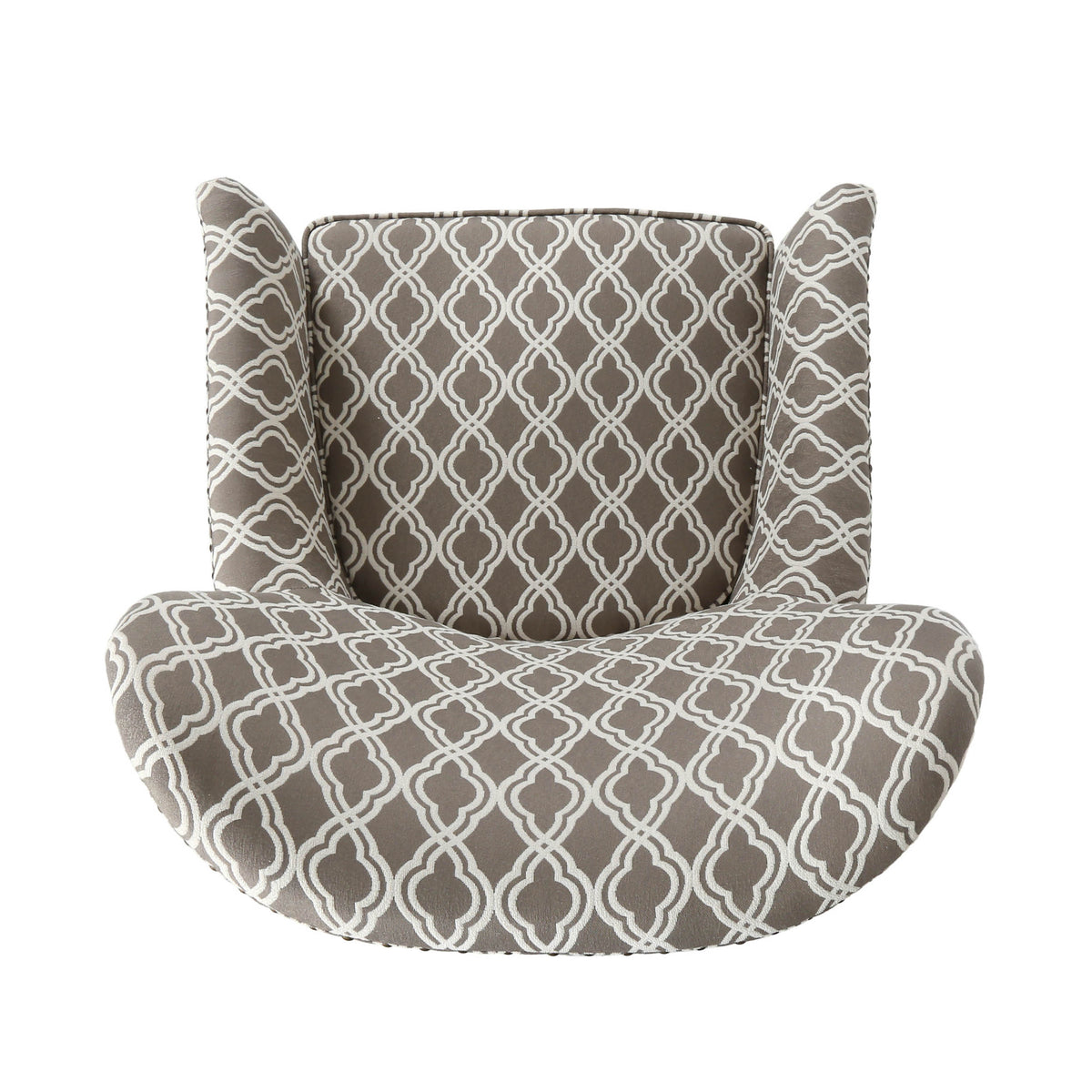 Homy Casa ELLIOT Pattern Accent Chair with Solid Wood Legs and Fireproof Fabric, Open Box
