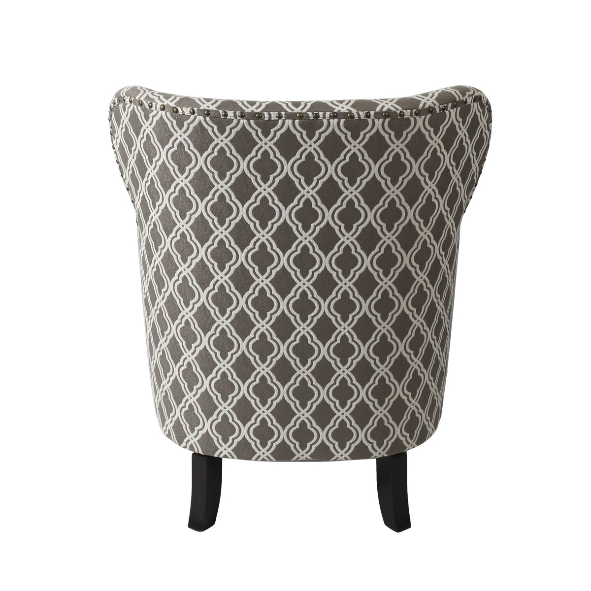 Homy Casa ELLIOT Pattern Accent Chair with Solid Wood Legs and Fireproof Fabric, Open Box
