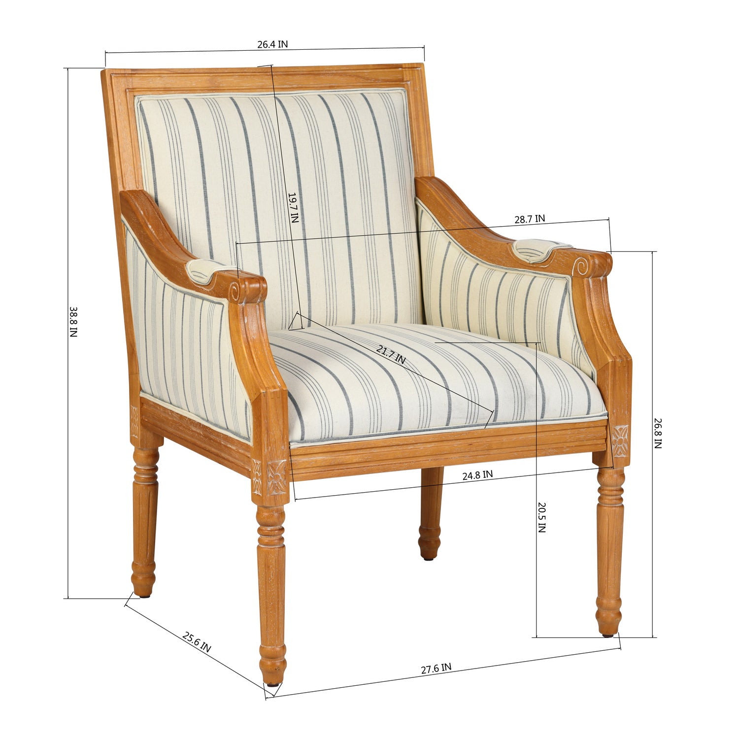 Open Box Homy Casa ERIQ JSY Leisure Chair "28.54'' W x 29.13'' D x 38.98'' H" Modern Armchair for Living Room, Bedroom, Office