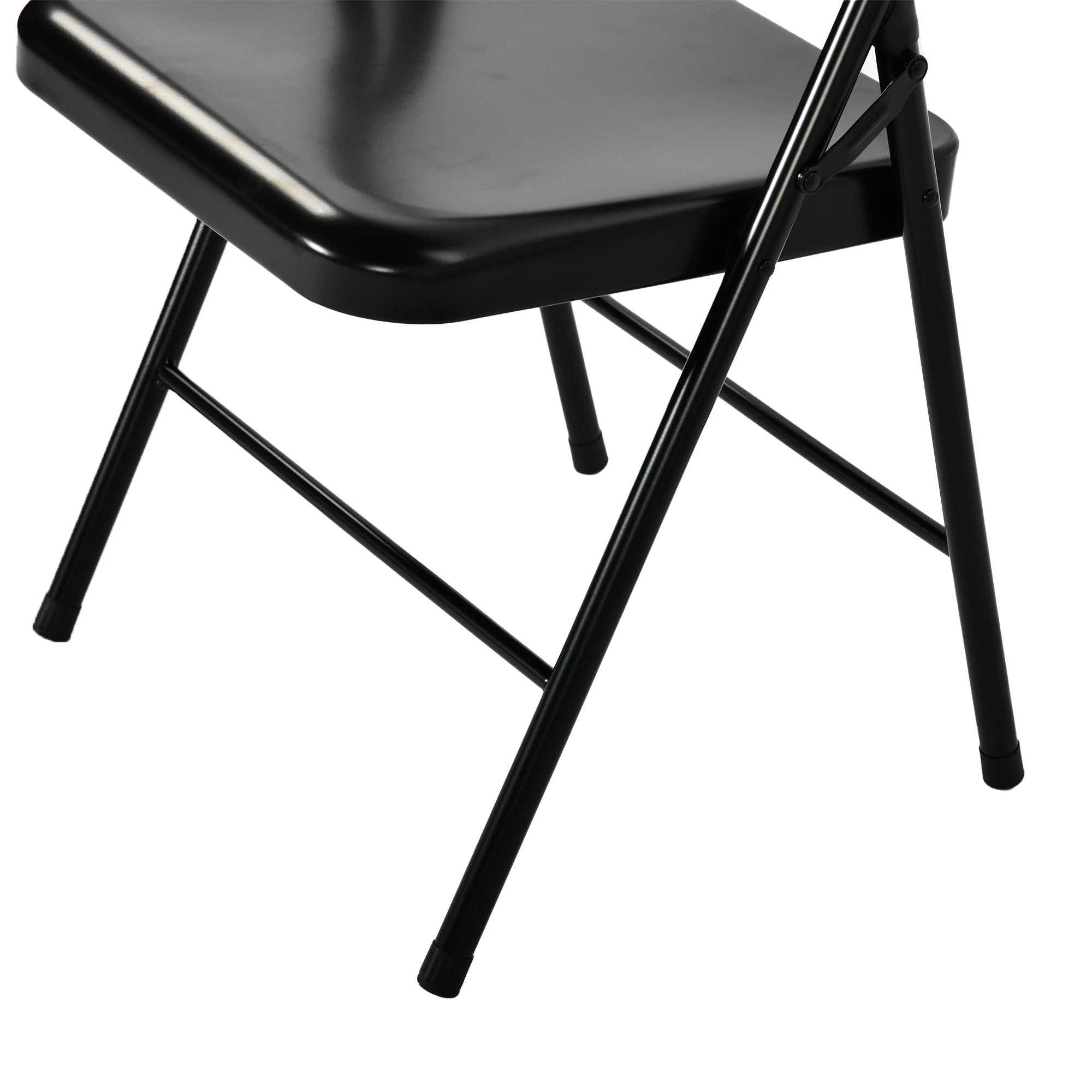 Homy Casa Fair 4 Piece Metal Folding Dining Chair Black