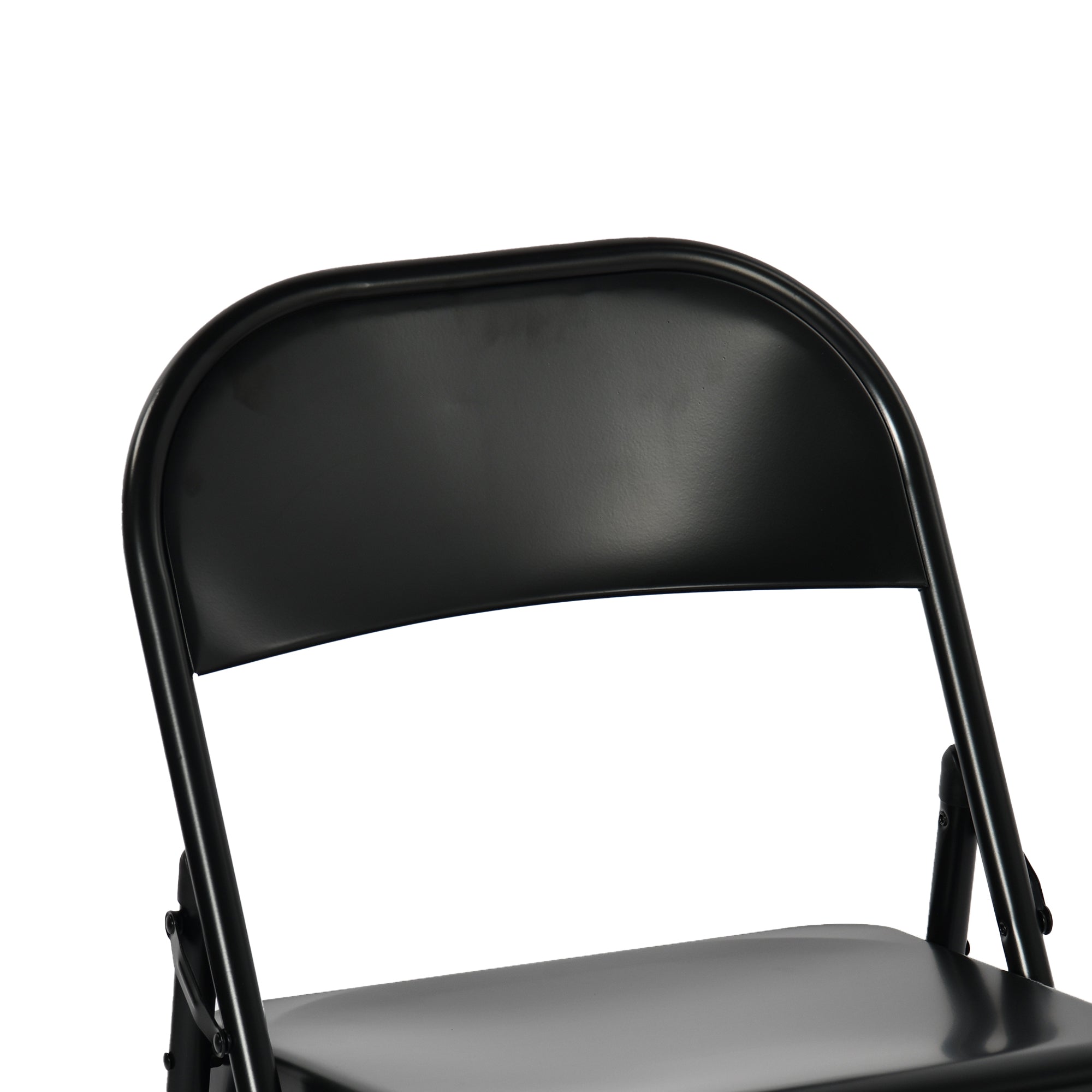 Homy Casa Fair 4 Piece Metal Folding Dining Chair Black