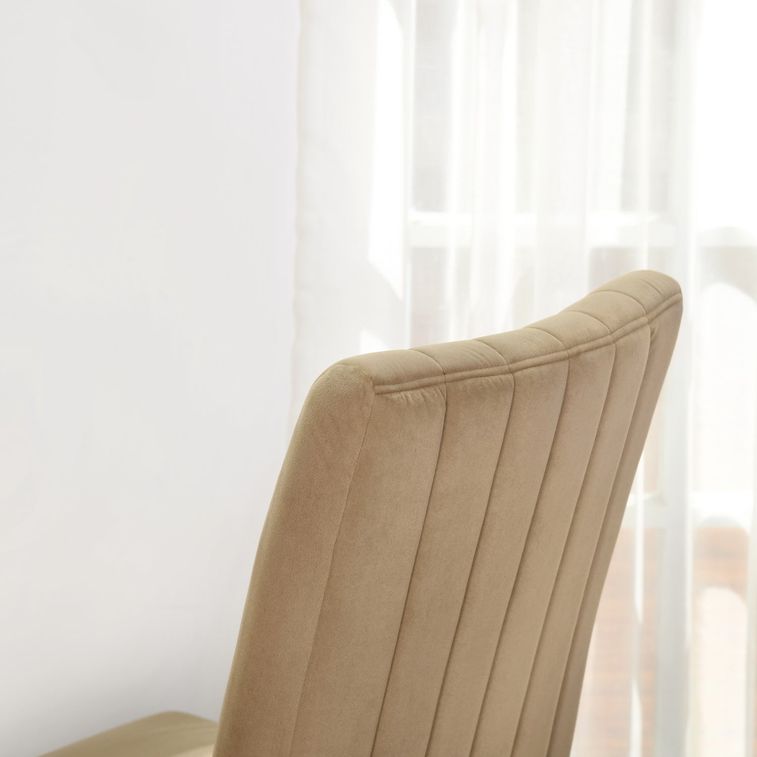 Open Box Homy Casa FAWN TAUPE A "18.11'' W x 24.02'' D x 40.16'' H" Dining Chair for Kitchen & Dining Room