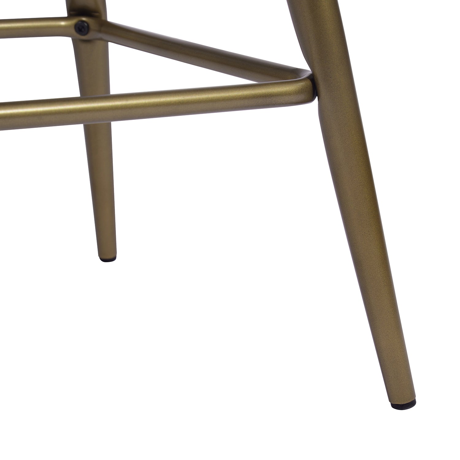 Open Box Homy Casa FIYAN PP White and Bronze Bar Stool 17.72" x 17.72" x 28.94" Modern Seating Solution