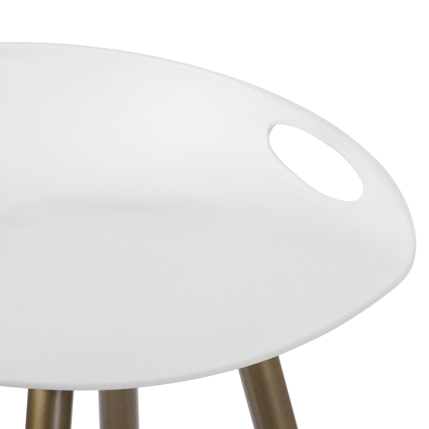 Open Box Homy Casa FIYAN PP White and Bronze Bar Stool 17.72" x 17.72" x 28.94" Modern Seating Solution