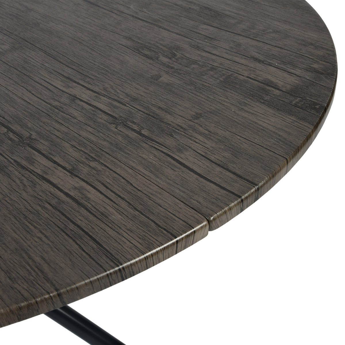 Fontana Modern 39.4" Round Dining Table with Criss-Cross Metal Legs
