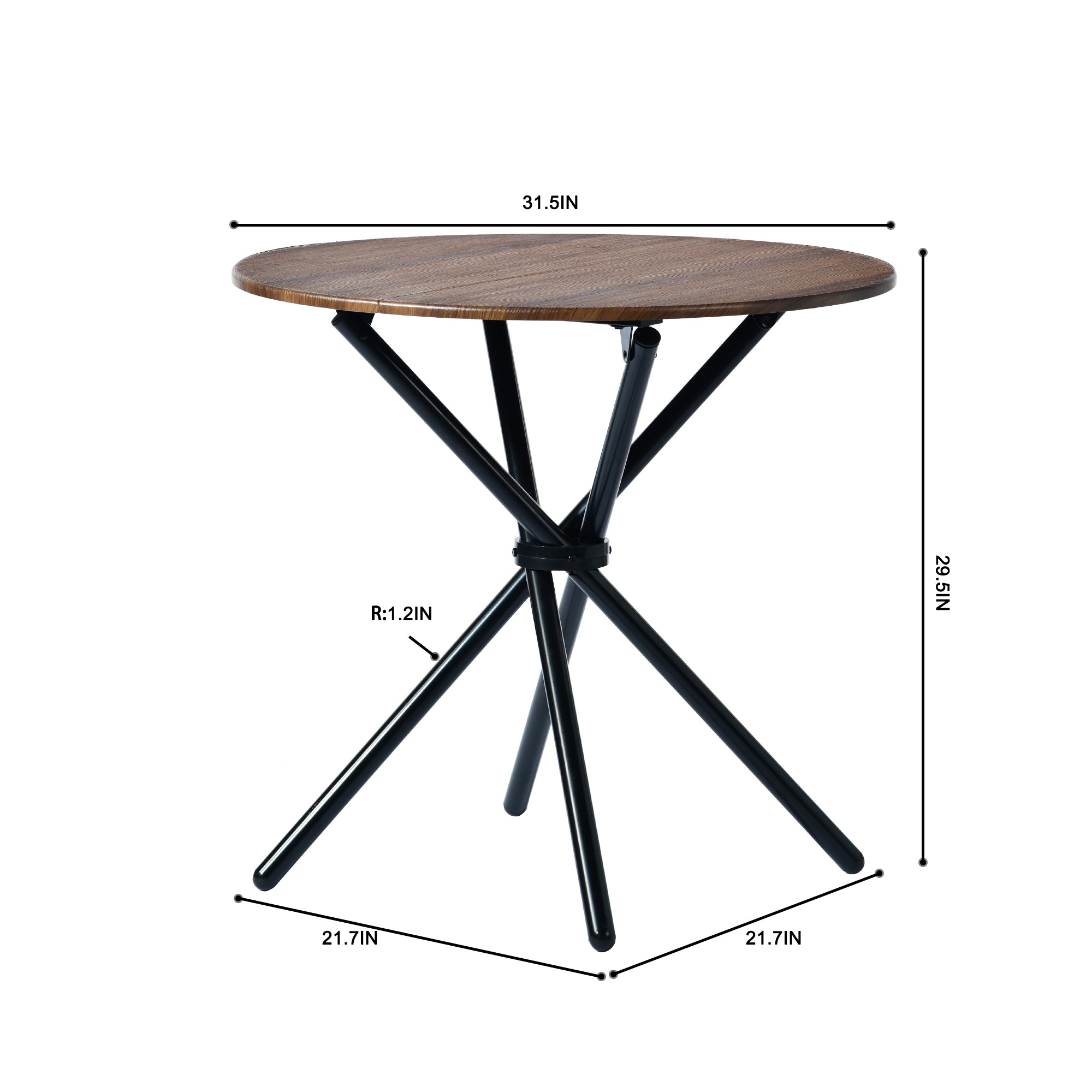 Fontana 5 Piece Expresso Brown & Peacock Folding Dining Set
