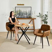 Fontana 3 Piece Oak & Mayfair Upholstered Dining Set