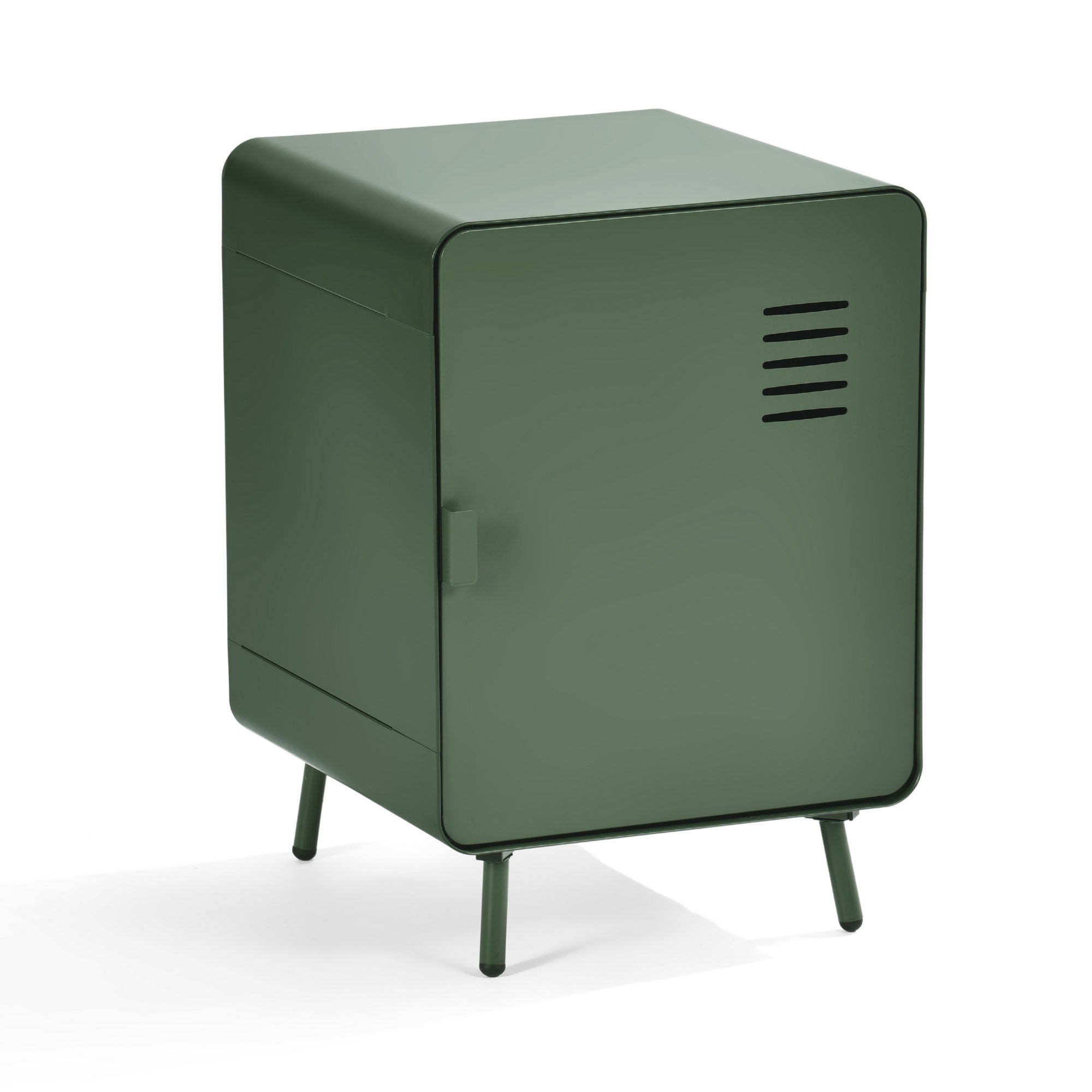 Homy Casa FORESTLINE Accent Cabinet Cactus Green 15.75" x 15.75" x 22.44" Steel Storage Cabinet Nightstand
