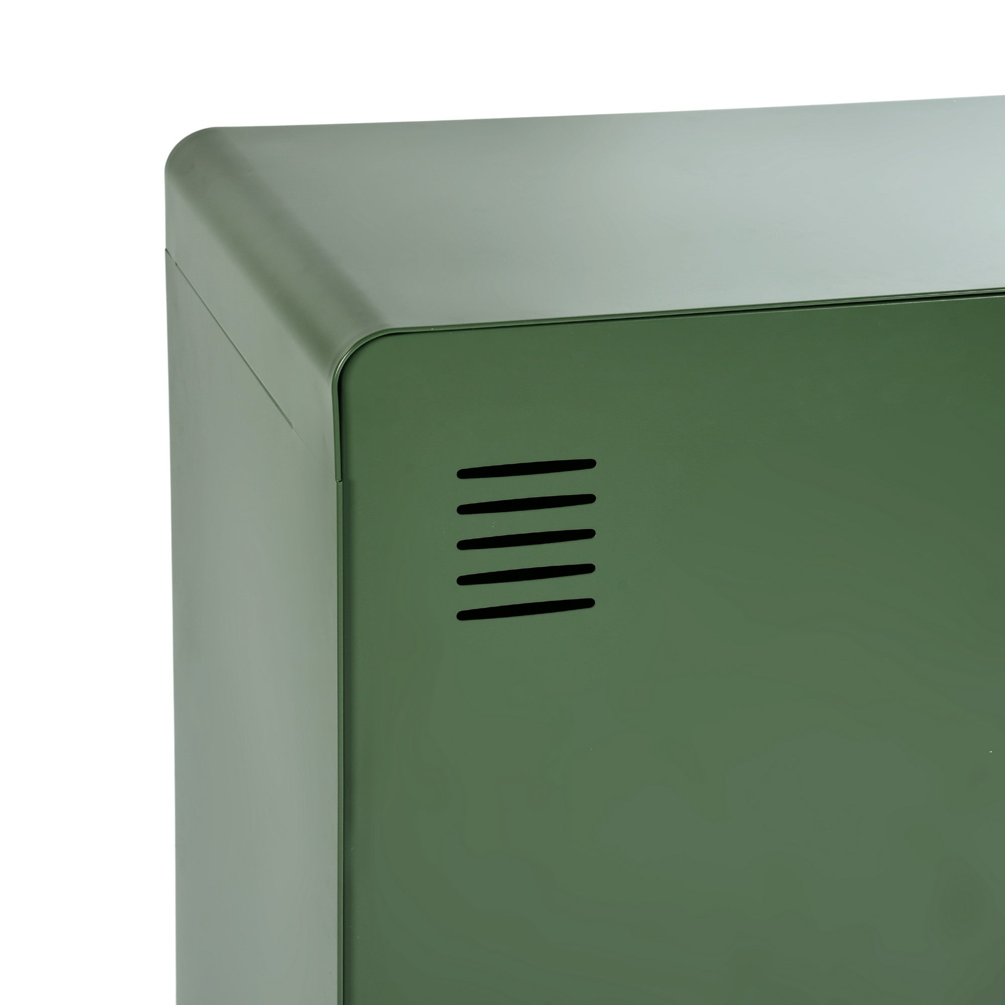 Homy Casa FORESTLINE LOW 3-DOOR CABINET CACTUS GREEN "47.2" W x 15.7" D x 22.4" H Storage Cabinet for Living Room, Bedroom, or Office
