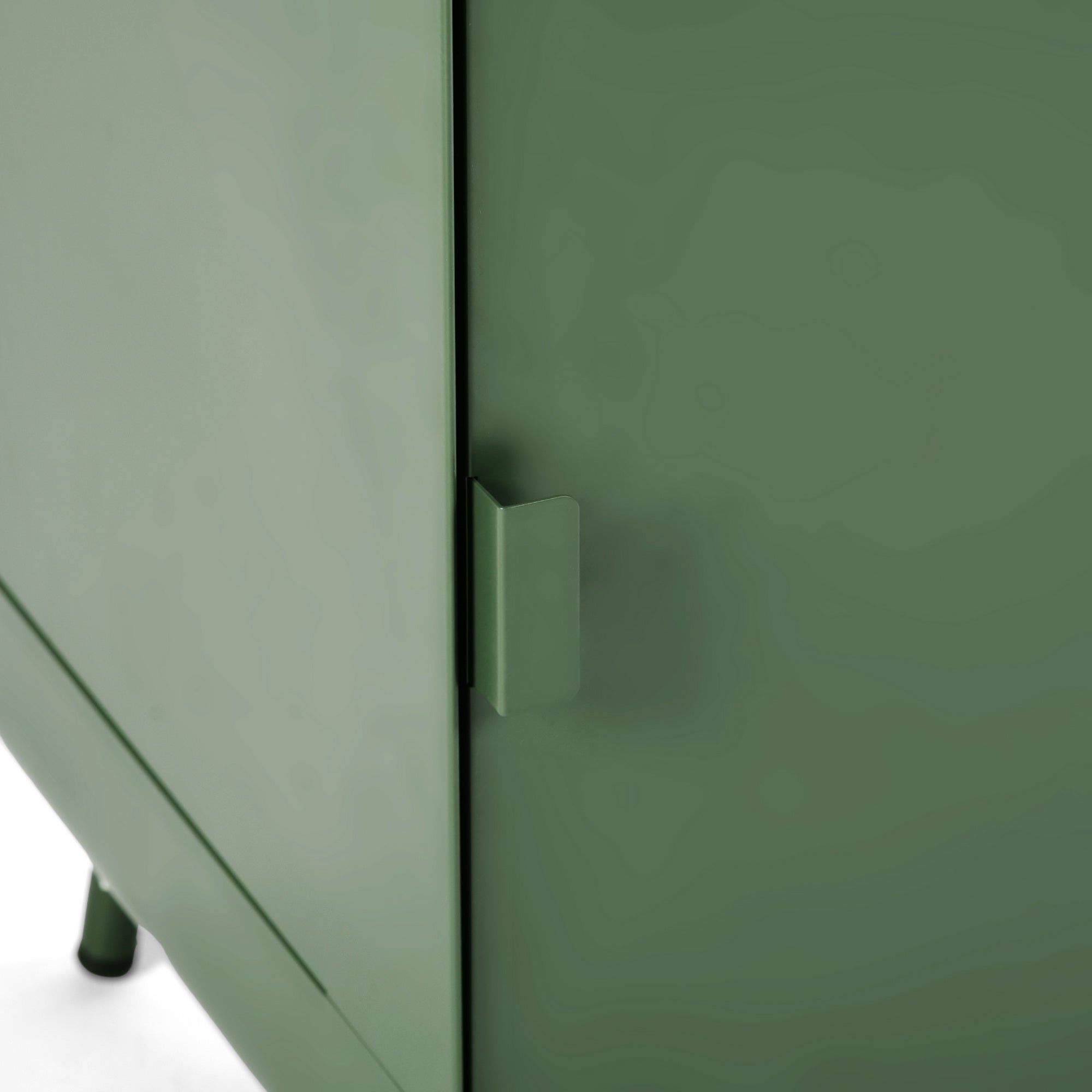 Homy Casa FORESTLINE LOW 3-DOOR CABINET CACTUS GREEN "47.2" W x 15.7" D x 22.4" H Storage Cabinet for Living Room, Bedroom, or Office