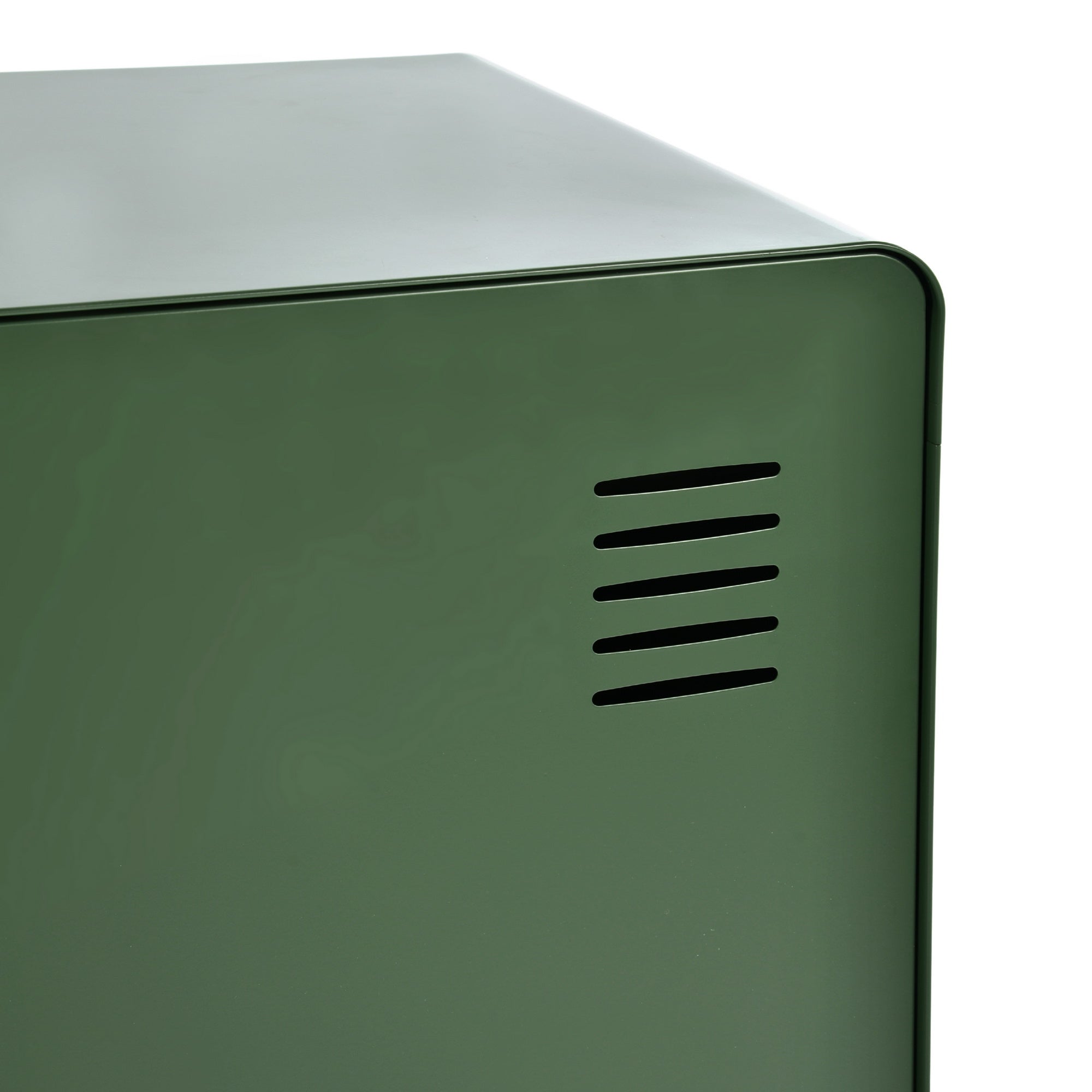 Homy Casa FORESTLINE LOW 3-DOOR CABINET CACTUS GREEN "47.2" W x 15.7" D x 22.4" H Storage Cabinet for Living Room, Bedroom, or Office