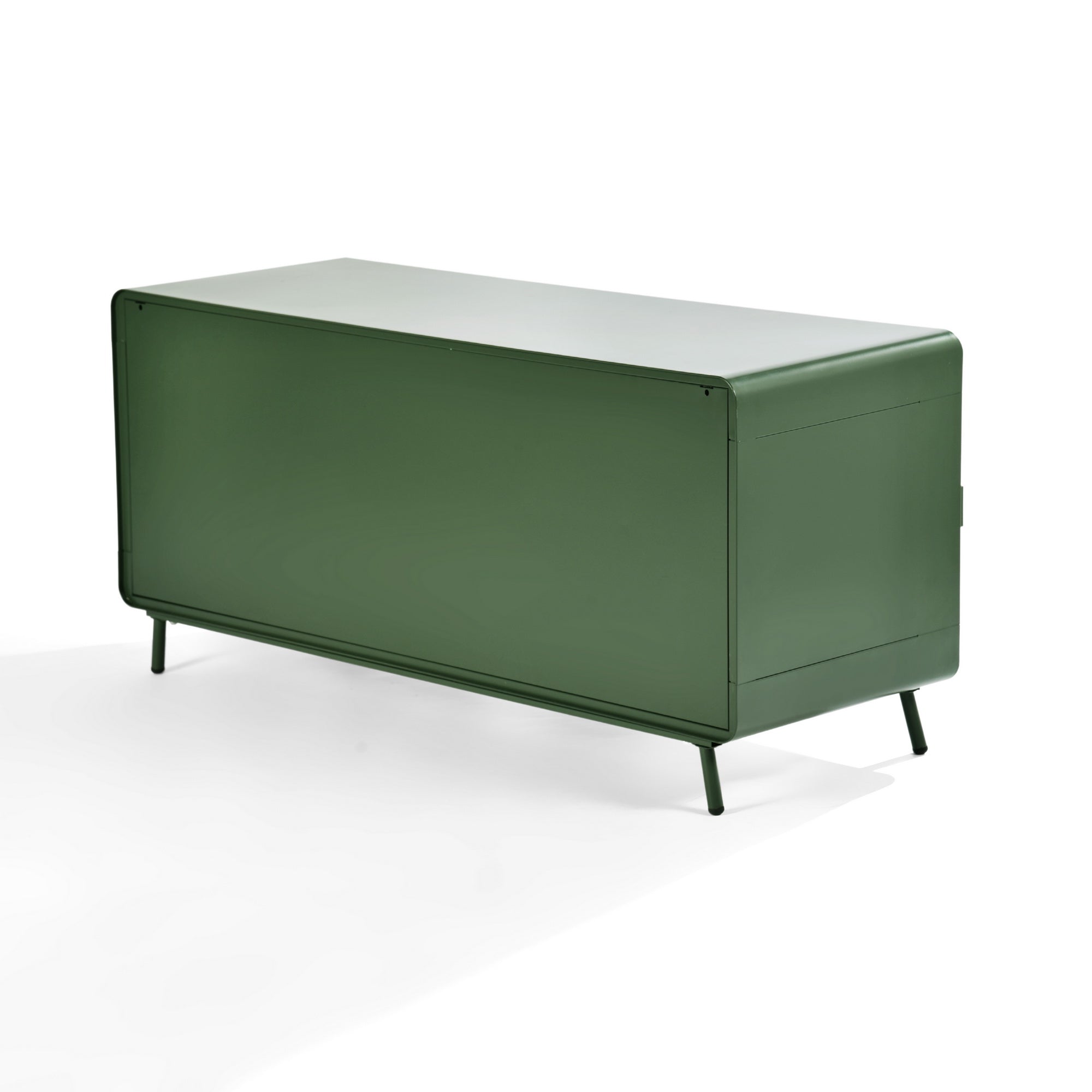 Homy Casa FORESTLINE LOW 3-DOOR CABINET CACTUS GREEN "47.2" W x 15.7" D x 22.4" H Storage Cabinet for Living Room, Bedroom, or Office