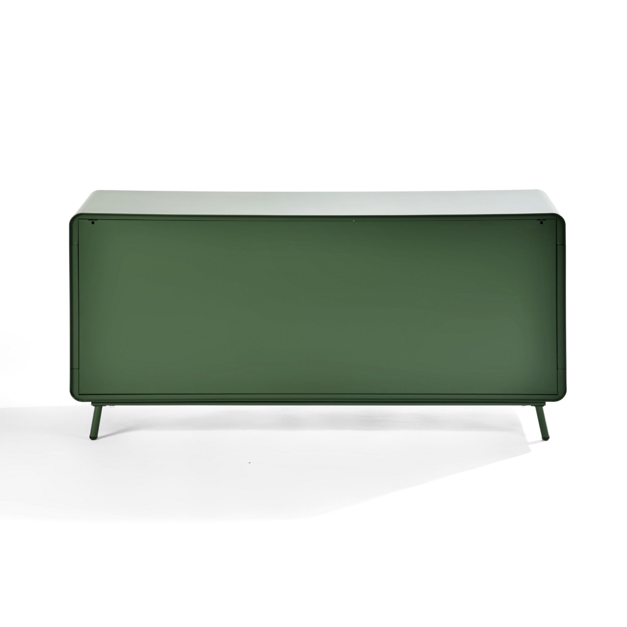 Homy Casa FORESTLINE LOW 3-DOOR CABINET CACTUS GREEN "47.2" W x 15.7" D x 22.4" H Storage Cabinet for Living Room, Bedroom, or Office