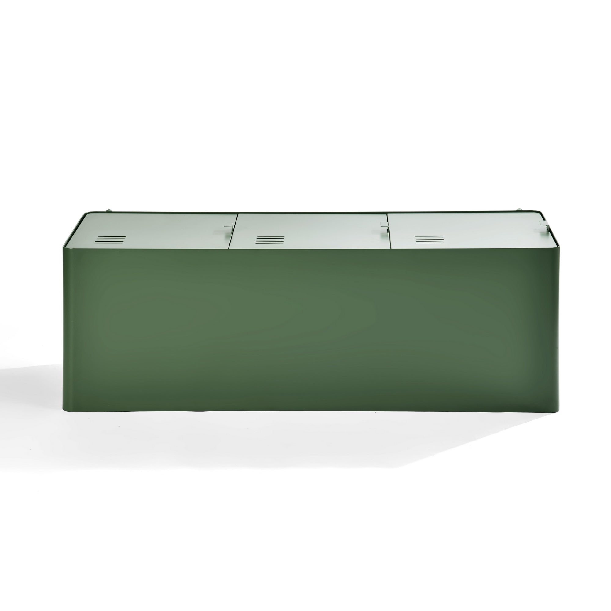 Homy Casa FORESTLINE LOW 3-DOOR CABINET CACTUS GREEN "47.2" W x 15.7" D x 22.4" H Storage Cabinet for Living Room, Bedroom, or Office