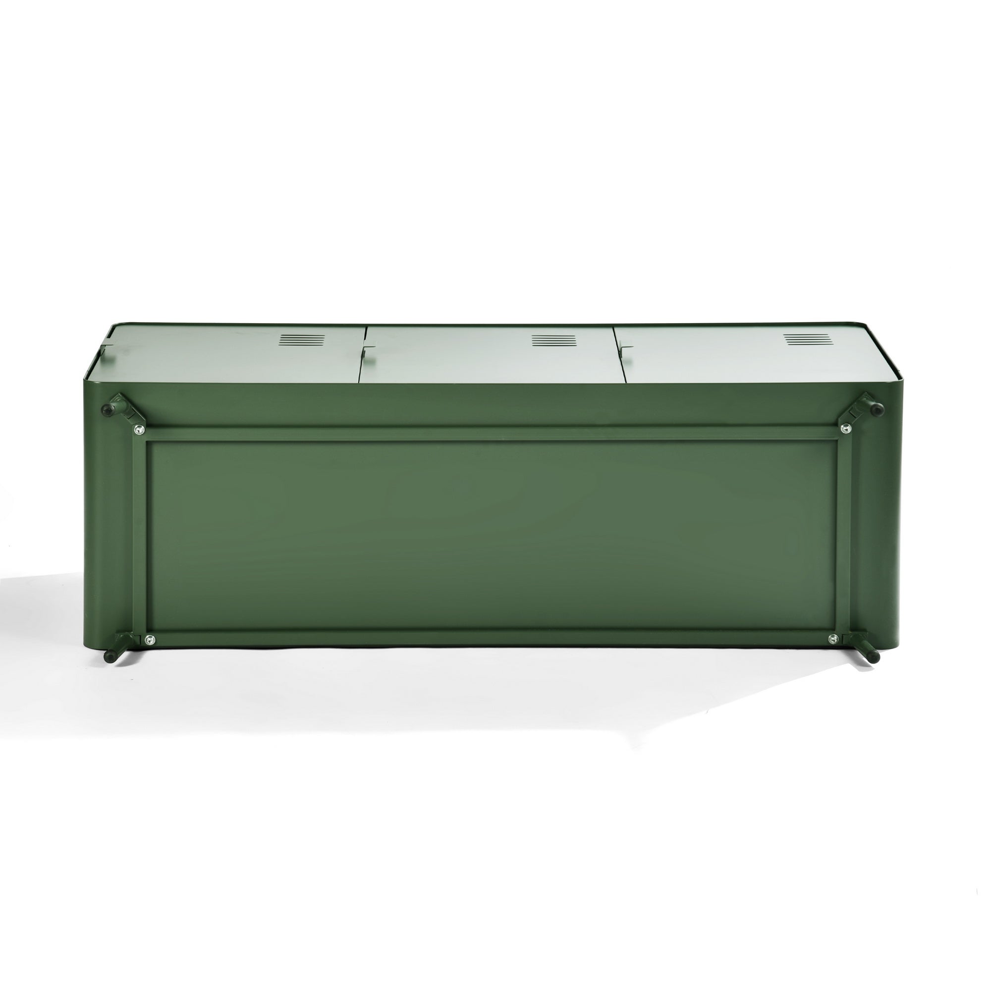 Homy Casa FORESTLINE LOW 3-DOOR CABINET CACTUS GREEN "47.2" W x 15.7" D x 22.4" H Storage Cabinet for Living Room, Bedroom, or Office