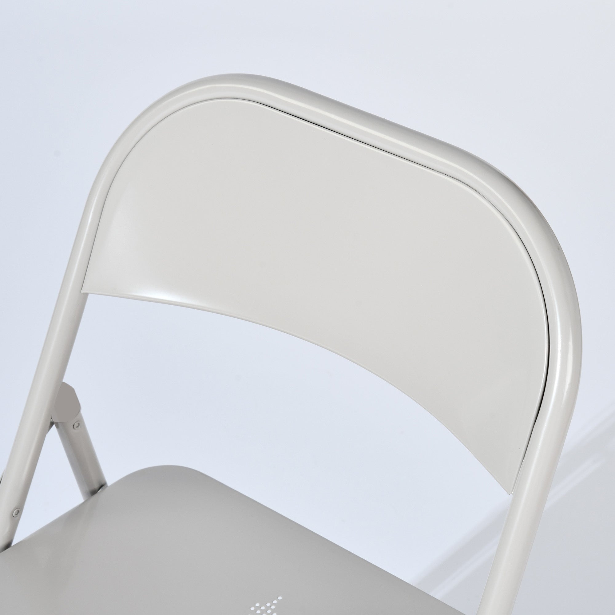 Homy Casa FRIEDA EIFFEL MORANDI GREY 4PK 18.3" Folding Chair Set for Home and Workspace