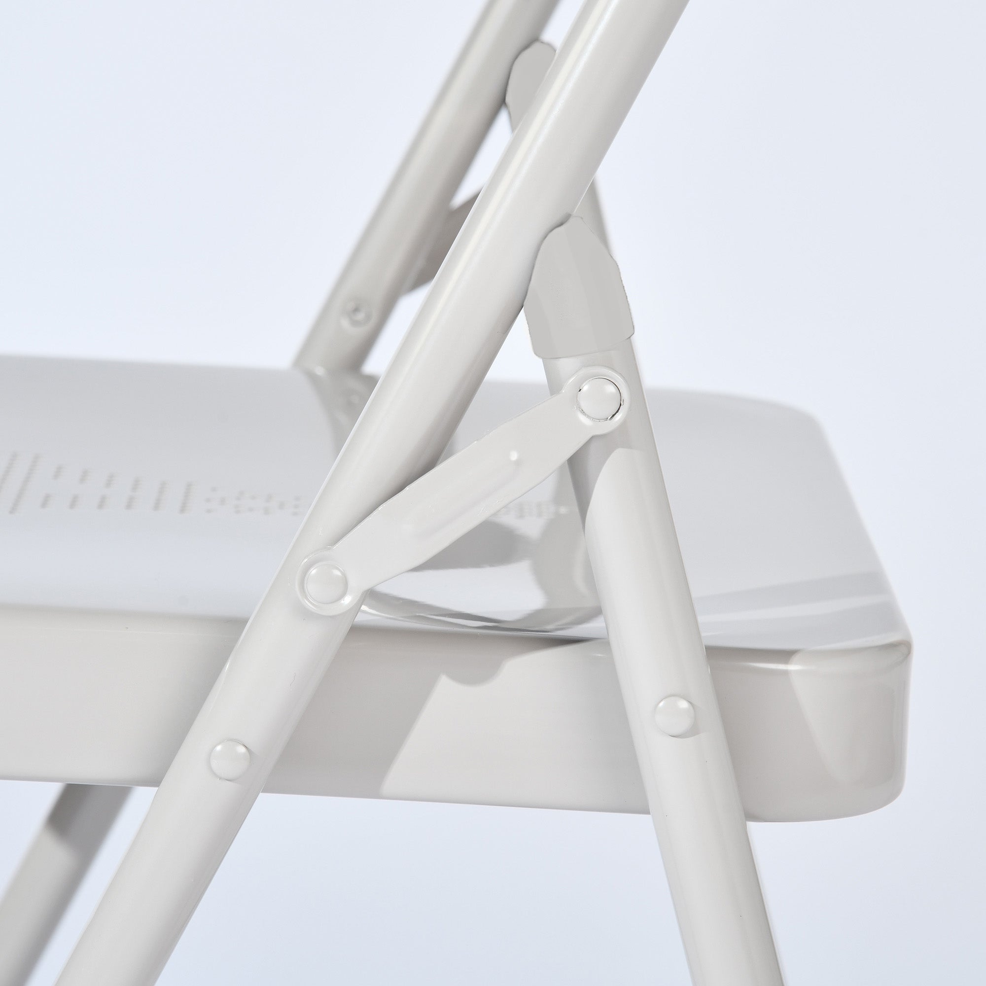 Homy Casa FRIEDA EIFFEL MORANDI GREY 4PK 18.3" Folding Chair Set for Home and Workspace