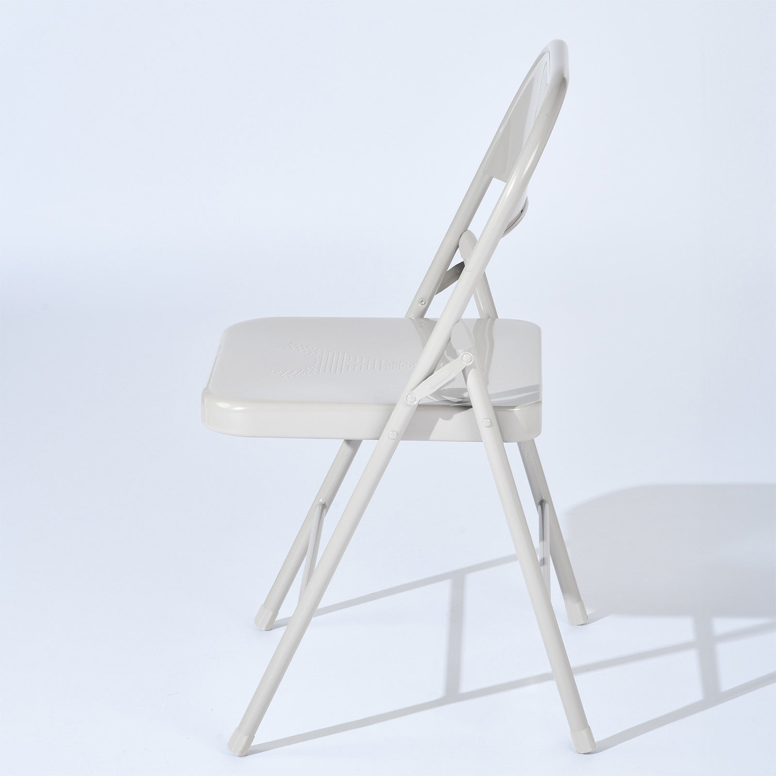 Homy Casa FRIEDA EIFFEL MORANDI GREY 4PK 18.3" Folding Chair Set for Home and Workspace