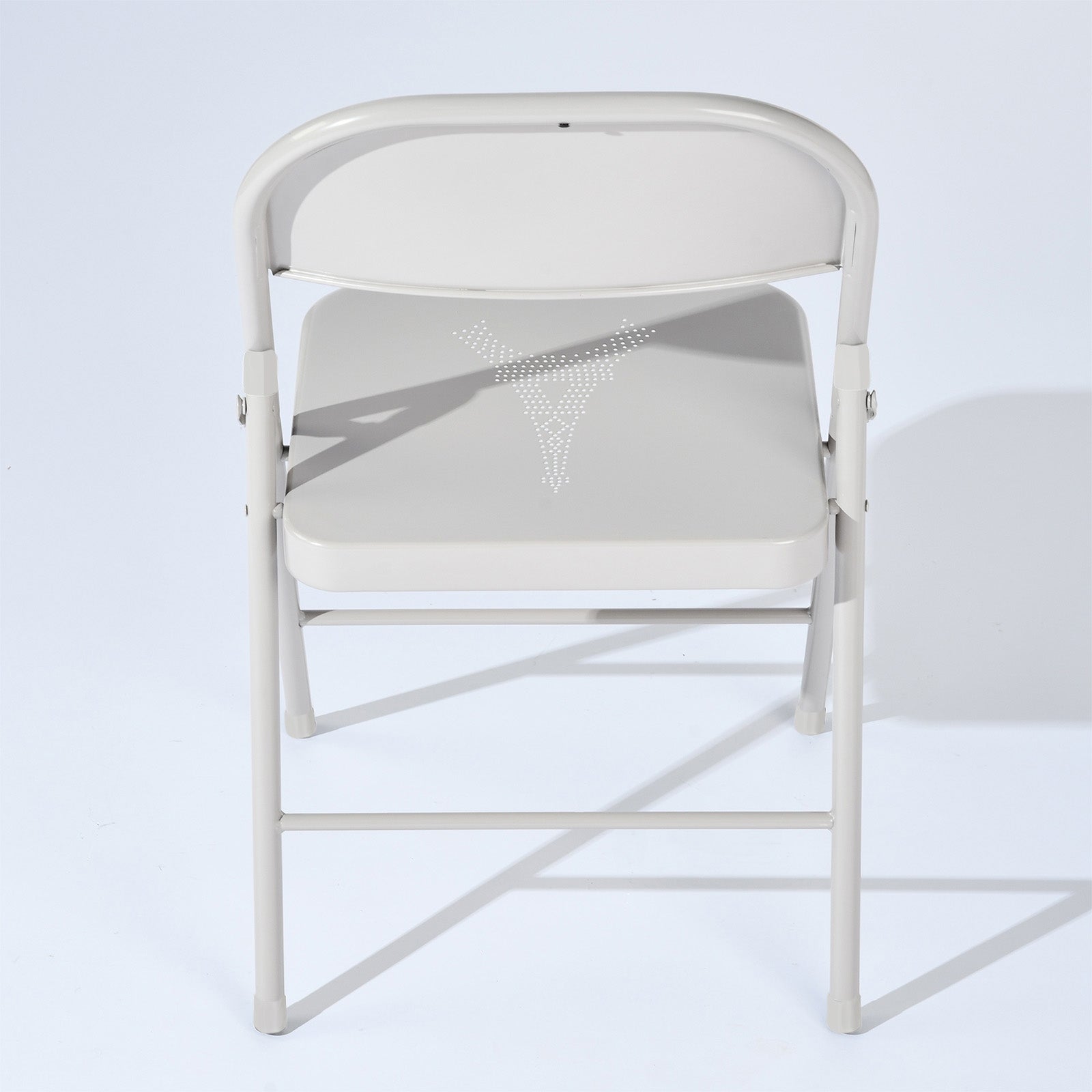 Homy Casa FRIEDA EIFFEL MORANDI GREY 4PK 18.3" Folding Chair Set for Home and Workspace