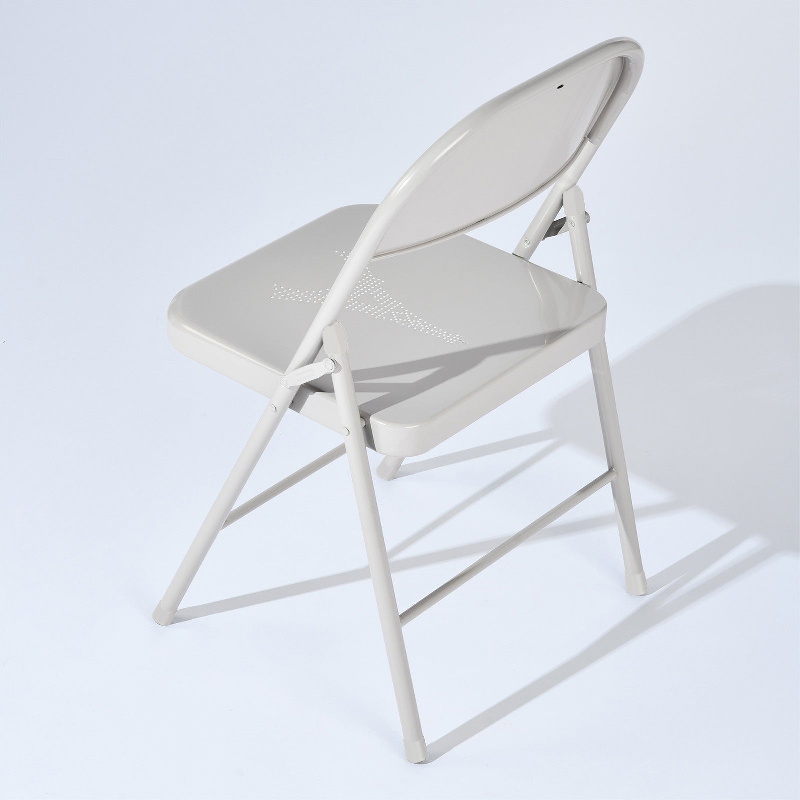 Homy Casa FRIEDA EIFFEL MORANDI GREY 4PK 18.3" Folding Chair Set for Home and Workspace
