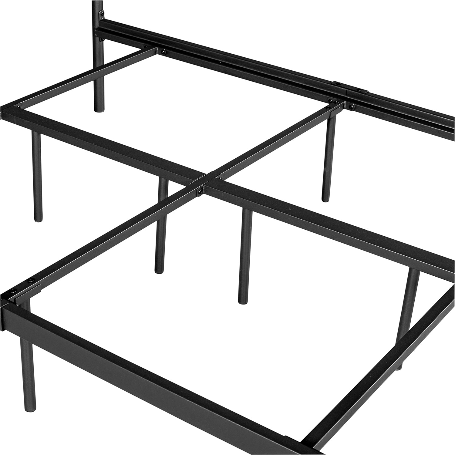 Homy Casa GOBERT Full Size Metal Bed Frame, Matte Black, Sturdy Steel Tube Construction Open Box