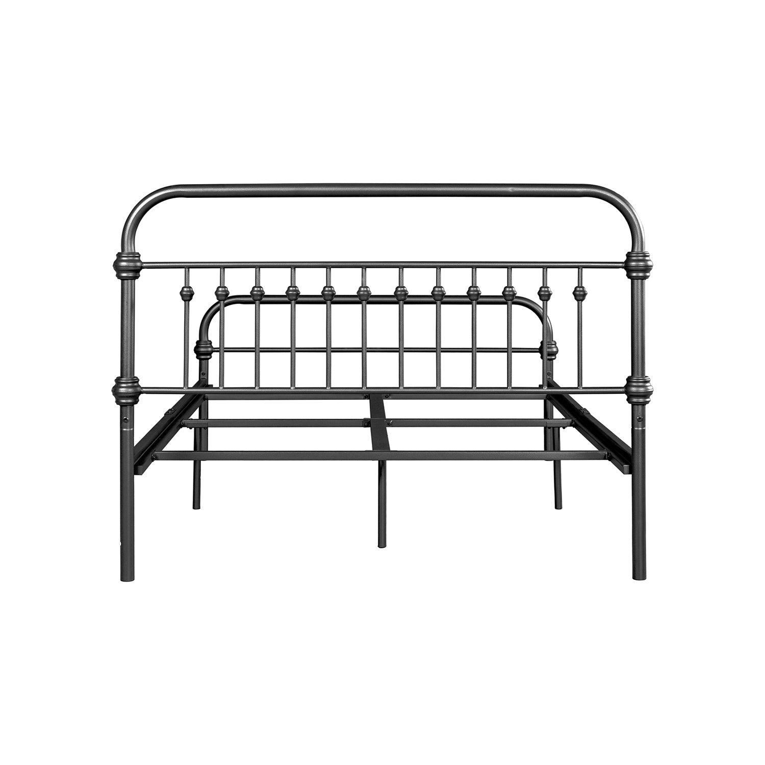 Homy Casa GOBERT Full Size Metal Bed Frame, Matte Black, Sturdy Steel Tube Construction Open Box