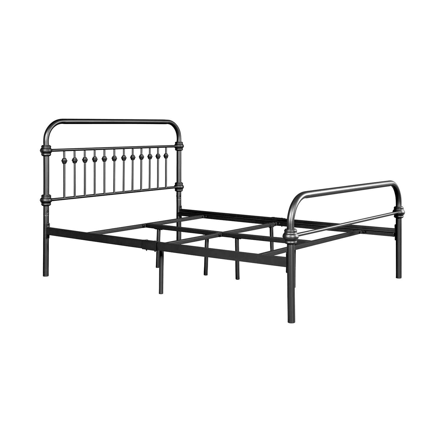 Homy Casa GOBERT Full Size Metal Bed Frame, Matte Black, Sturdy Steel Tube Construction Open Box