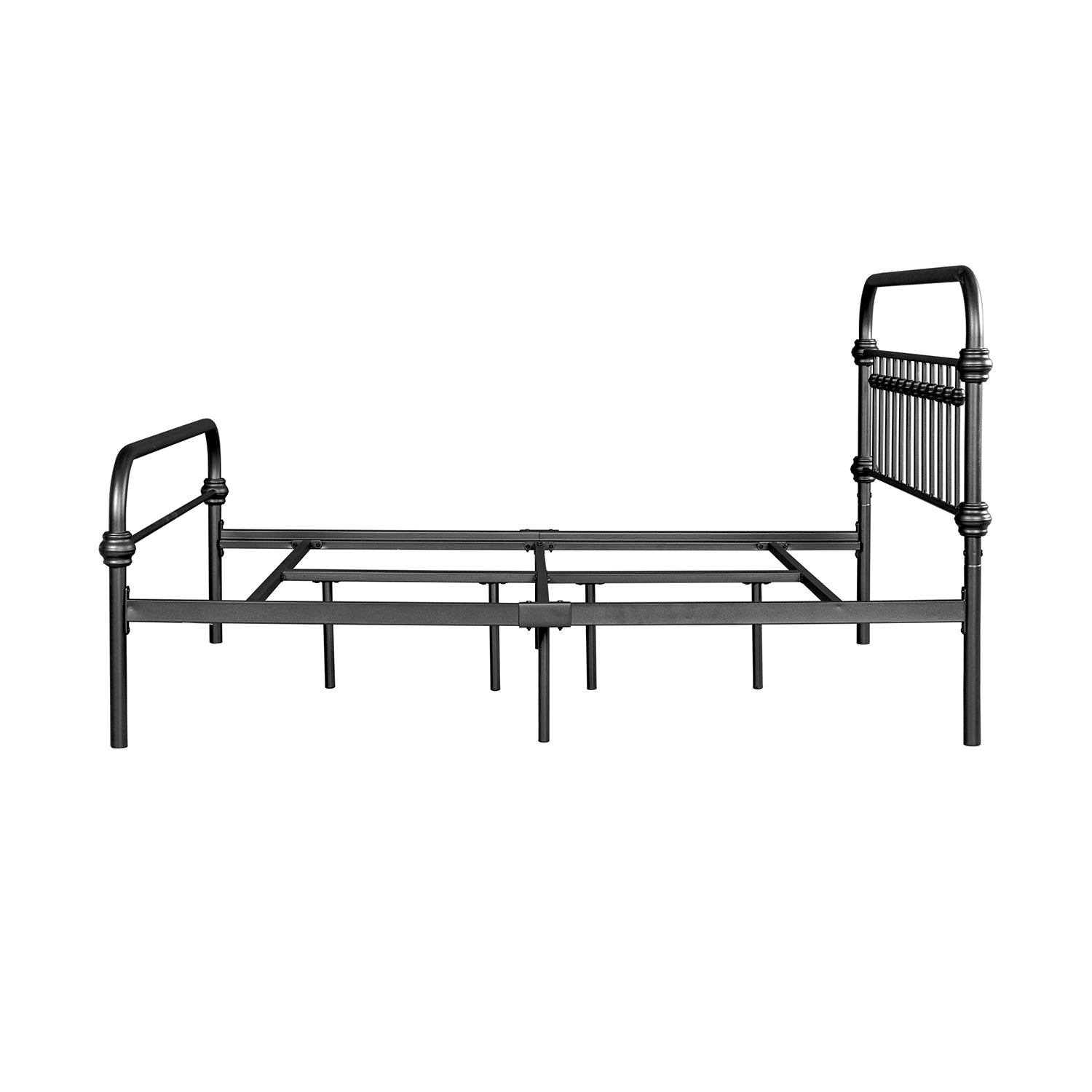 Homy Casa GOBERT Full Size Metal Bed Frame, Matte Black, Sturdy Steel Tube Construction Open Box