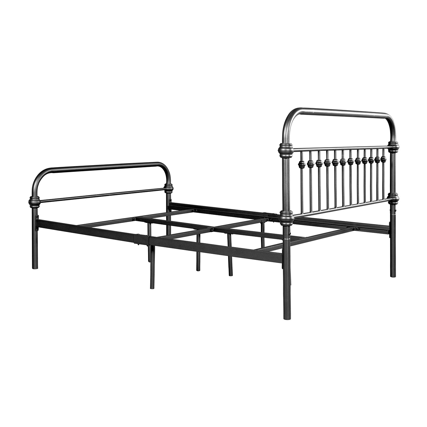 Homy Casa GOBERT Full Size Metal Bed Frame, Matte Black, Sturdy Steel Tube Construction Open Box