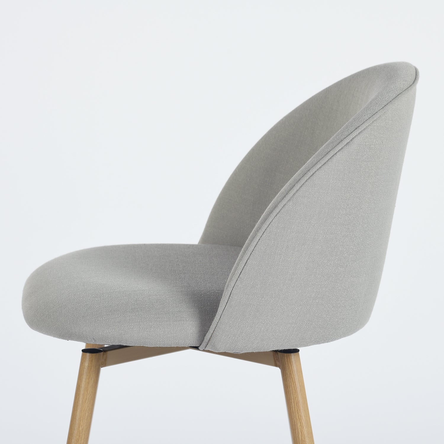 Open Box Homy Casa HASEEB Counter Fabric Swivel Barstool Grey Oak Leg 18.3" x 19.9" x 37" Modern Seating