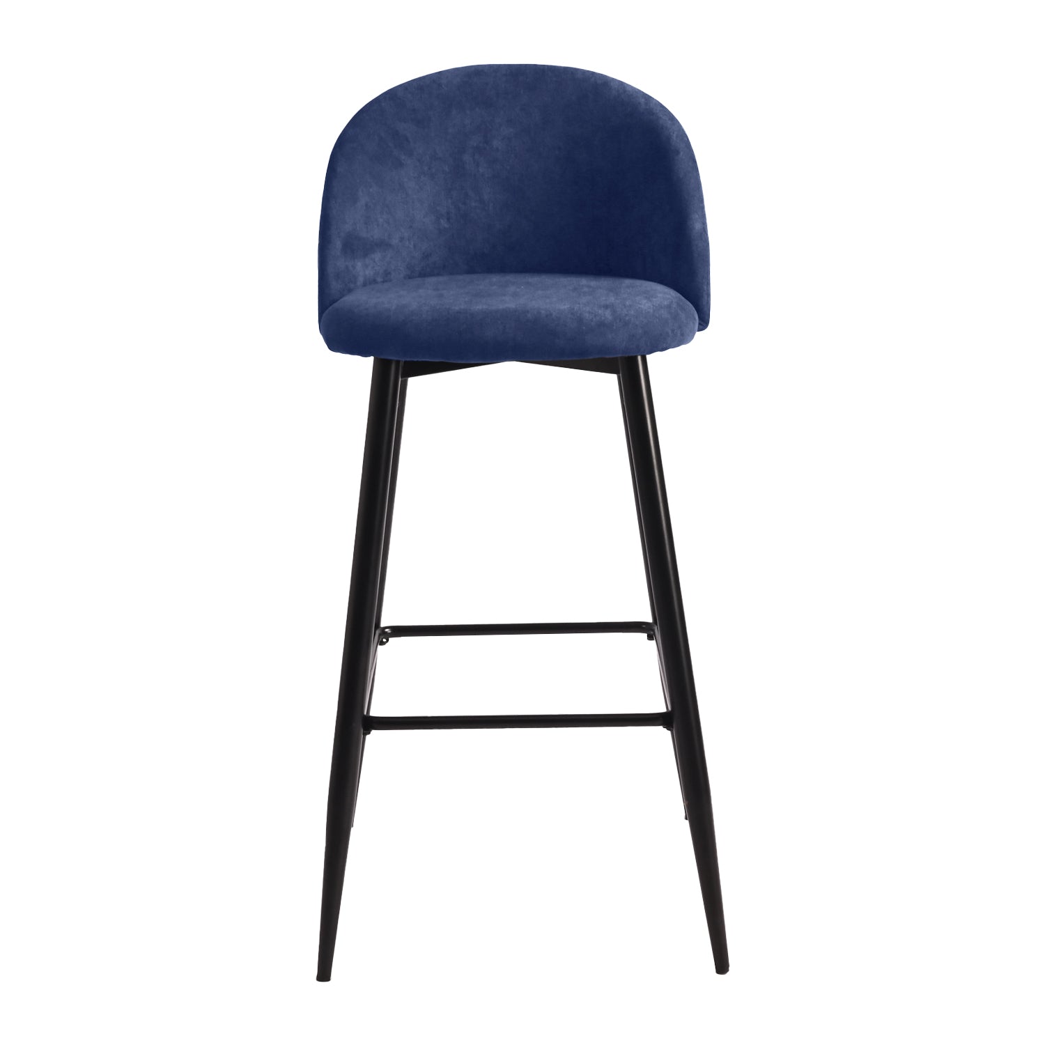 Homy Casa HASEEB Navy Blue Terry 30" Bar Stool Modern Seating for Home or Workspace Open Box
