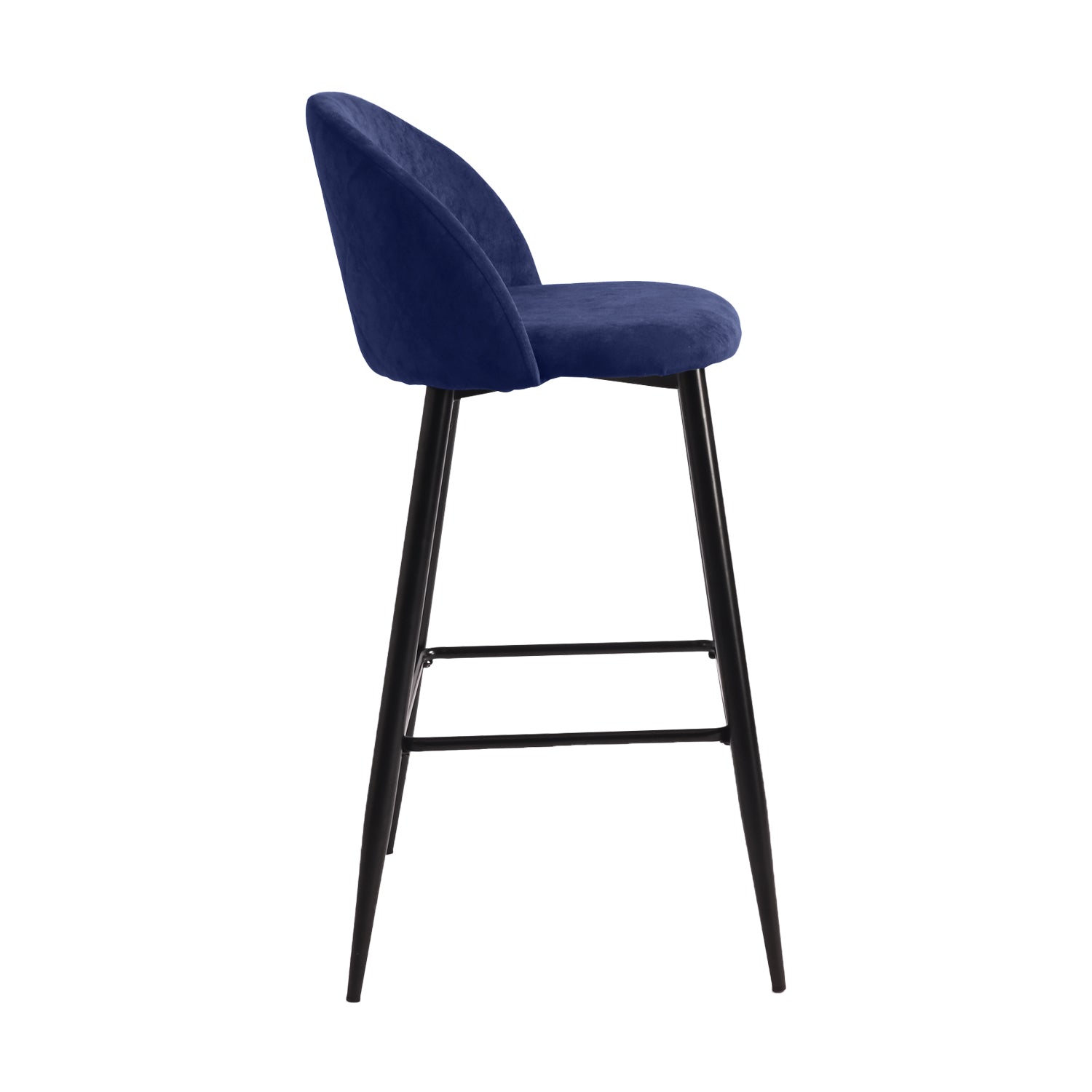 Homy Casa HASEEB Navy Blue Terry 30" Bar Stool Modern Seating for Home or Workspace Open Box