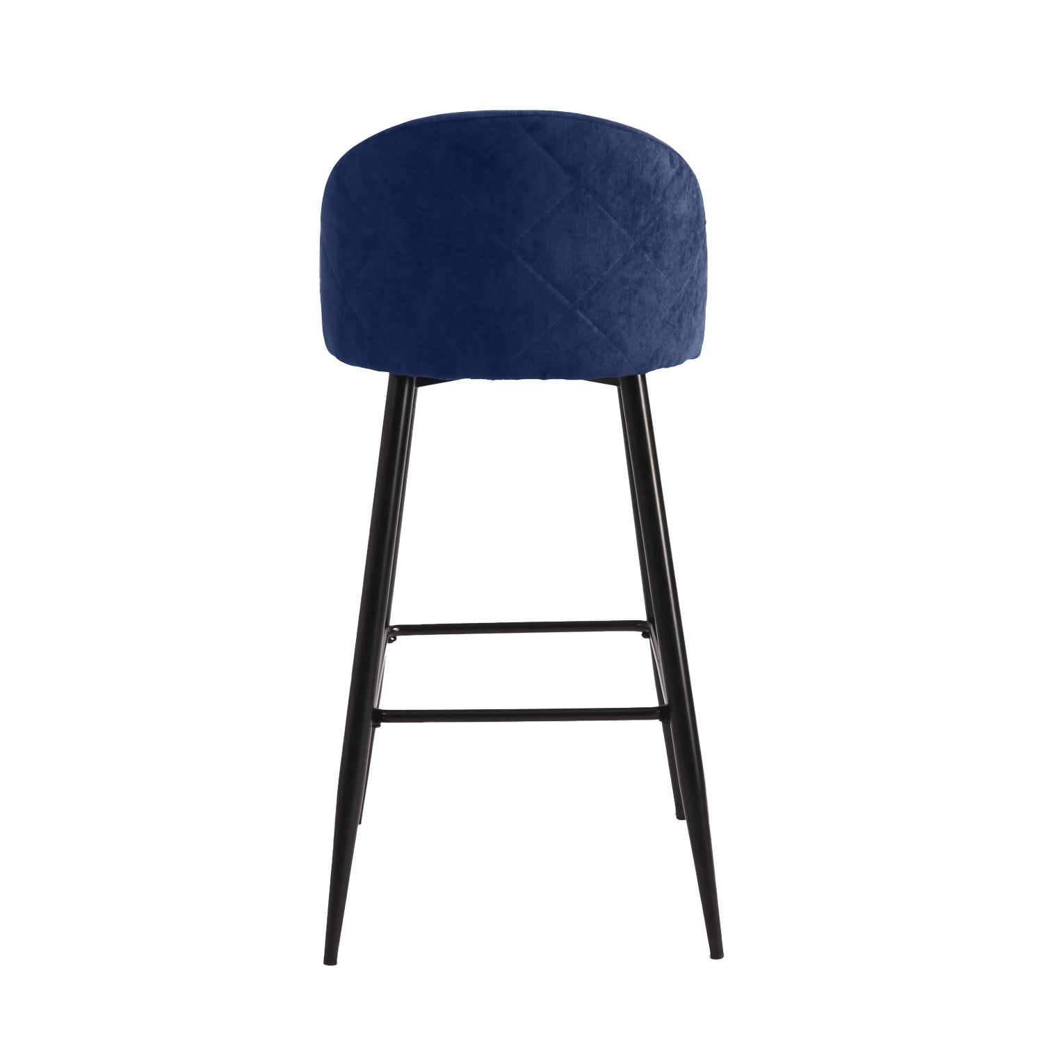 Homy Casa HASEEB Navy Blue Terry 30" Bar Stool Modern Seating for Home or Workspace Open Box