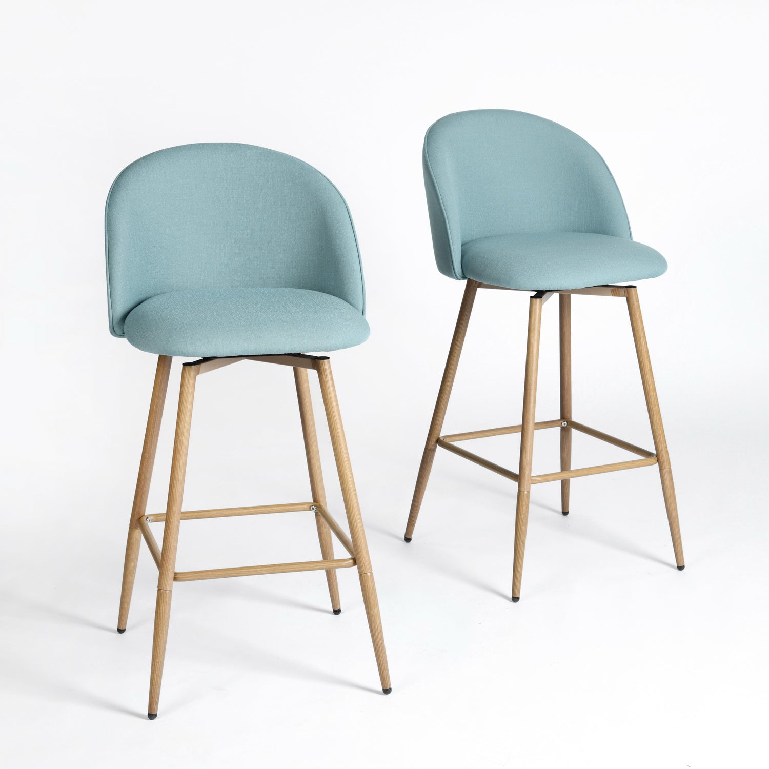 Homy Casa HASEEB Counter Fabric Swivel Barstool 18.3" x 19.9" x 37"  for Kitchen Island or Bar Open Box