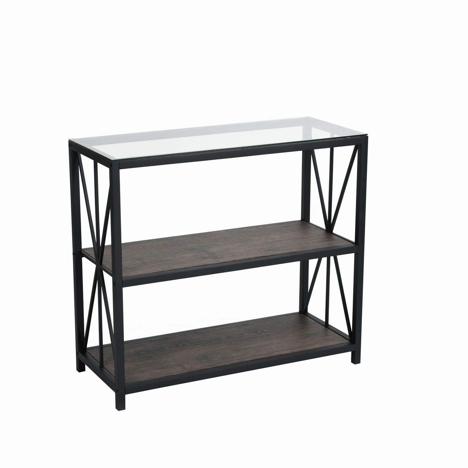 Open Box Homy Casa HONOURABLE GLASS 35.43" W x 14.96" D x 31.5" H Shelving Unit