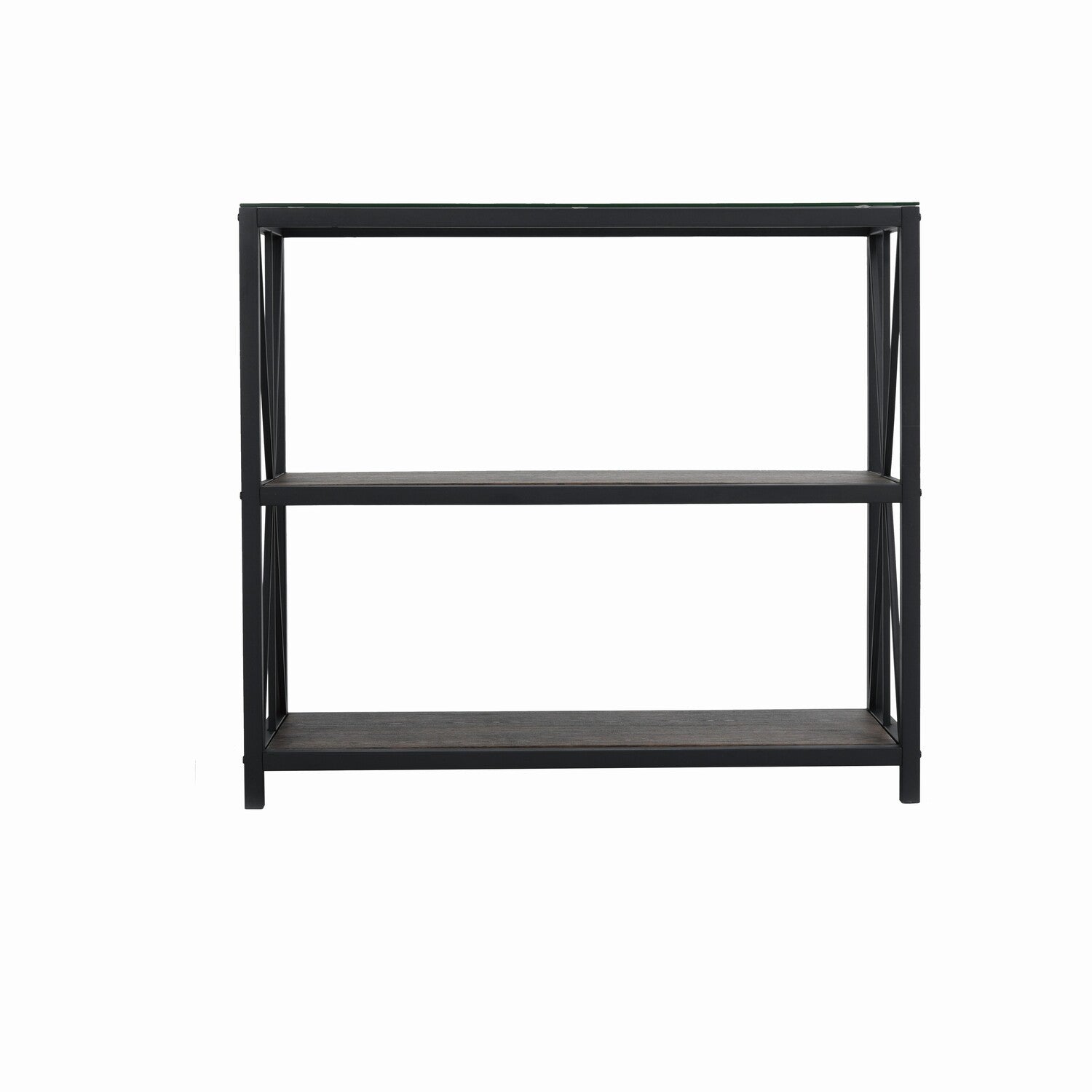 Open Box Homy Casa HONOURABLE GLASS 35.43" W x 14.96" D x 31.5" H Shelving Unit