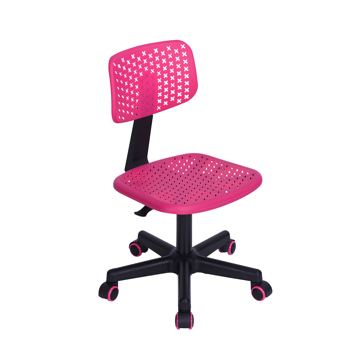 Irene Adjustable Swivel Study Chair with Ergonomic Design Pink
