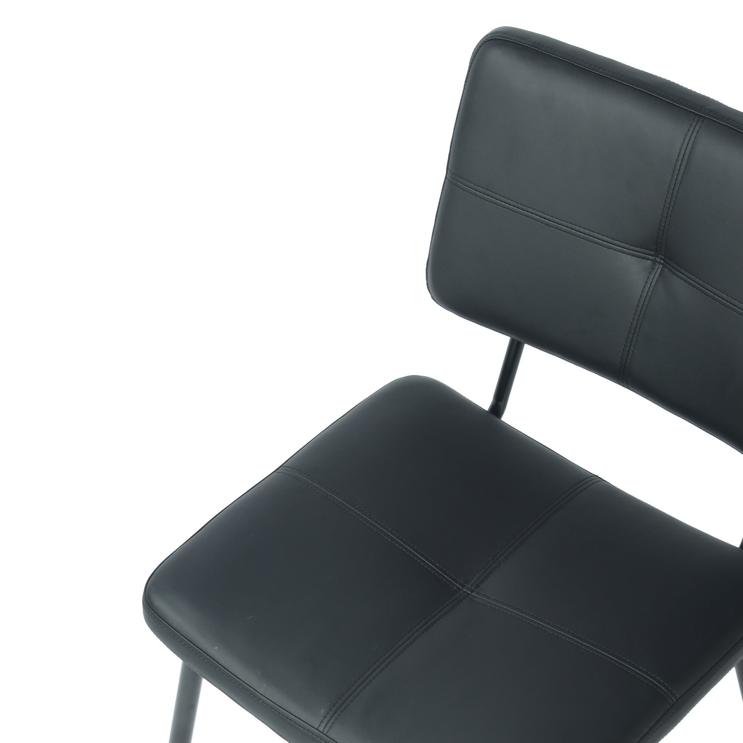 Homy Casa Karomi 2PC PU Dining Chairs in Black