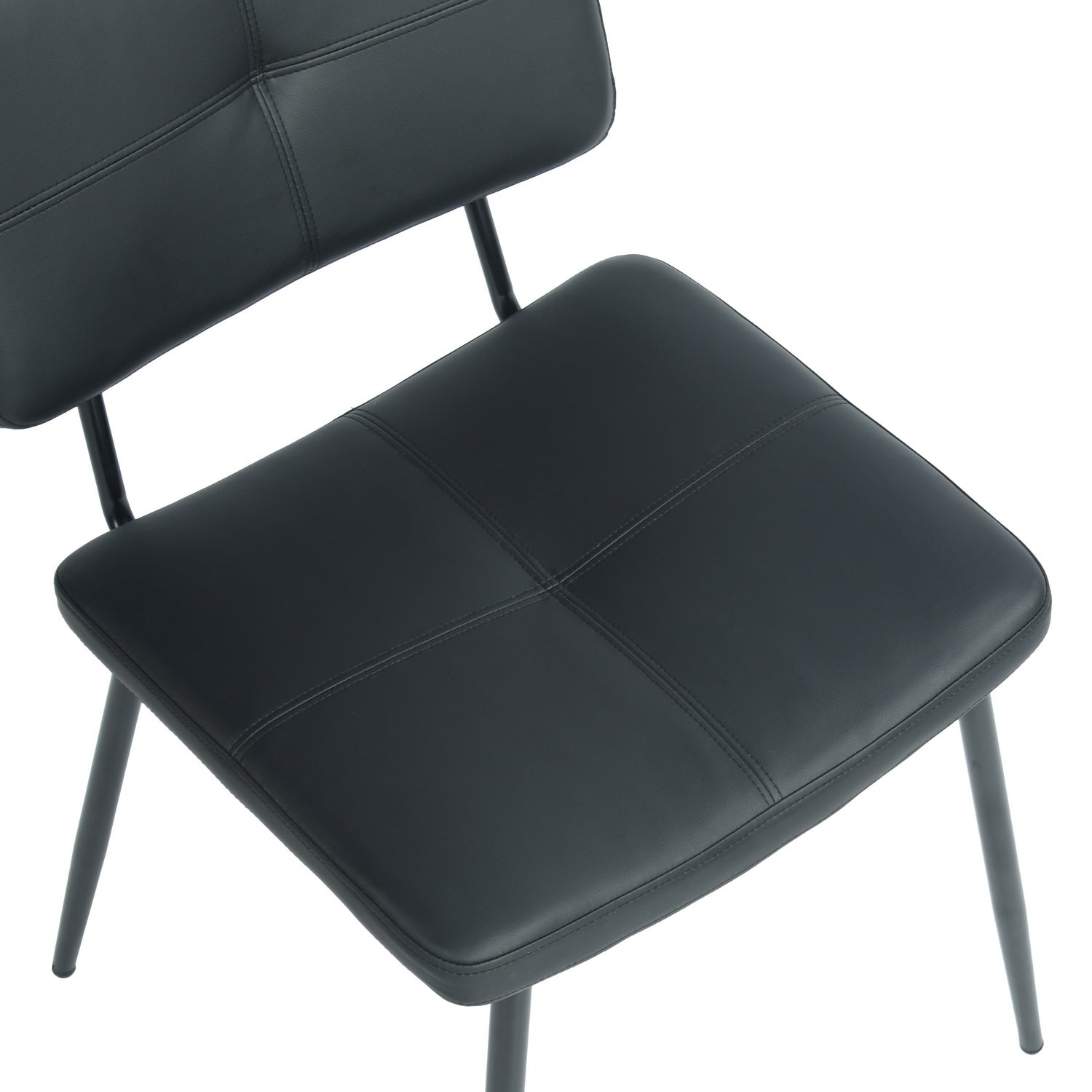 Homy Casa Karomi 2PC PU Dining Chairs in Black