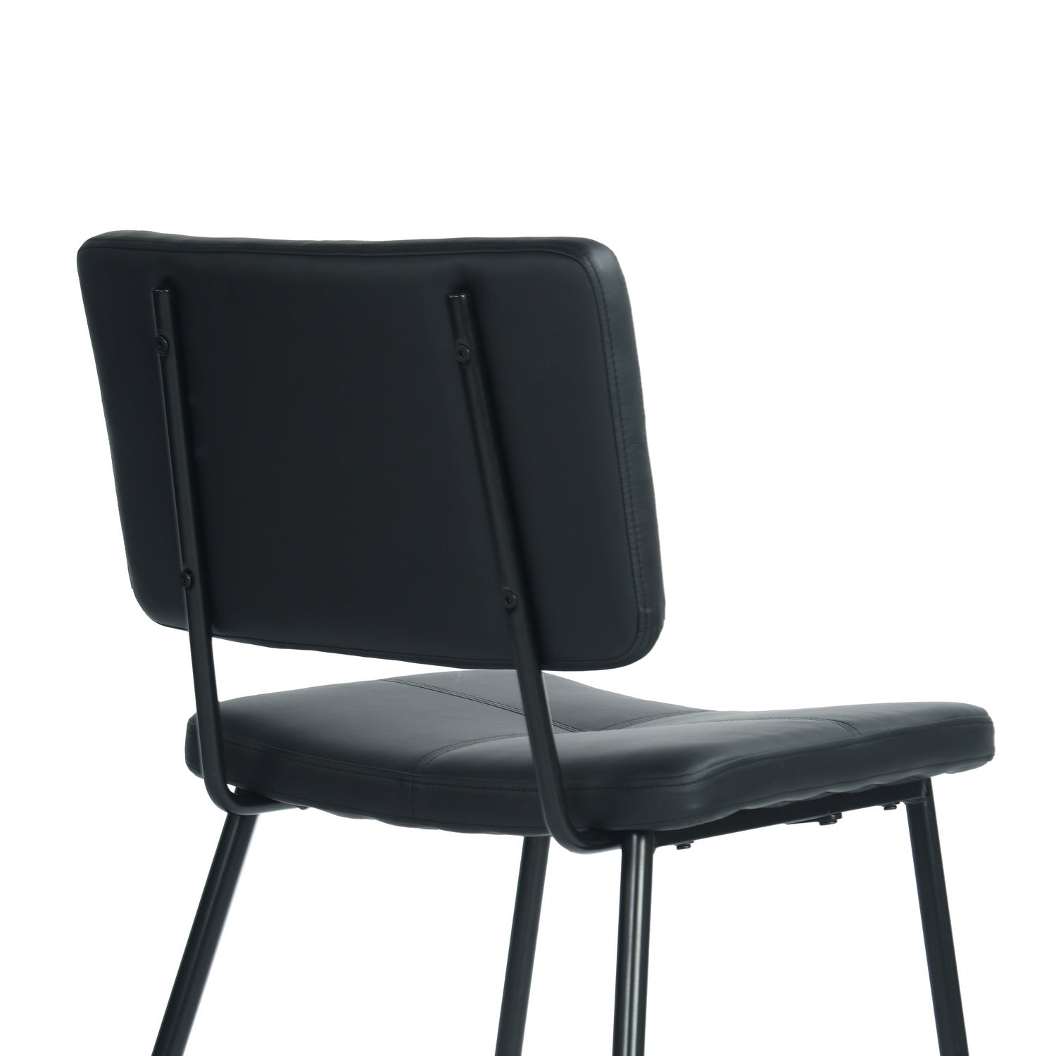 Homy Casa Karomi 2PC PU Dining Chairs in Black