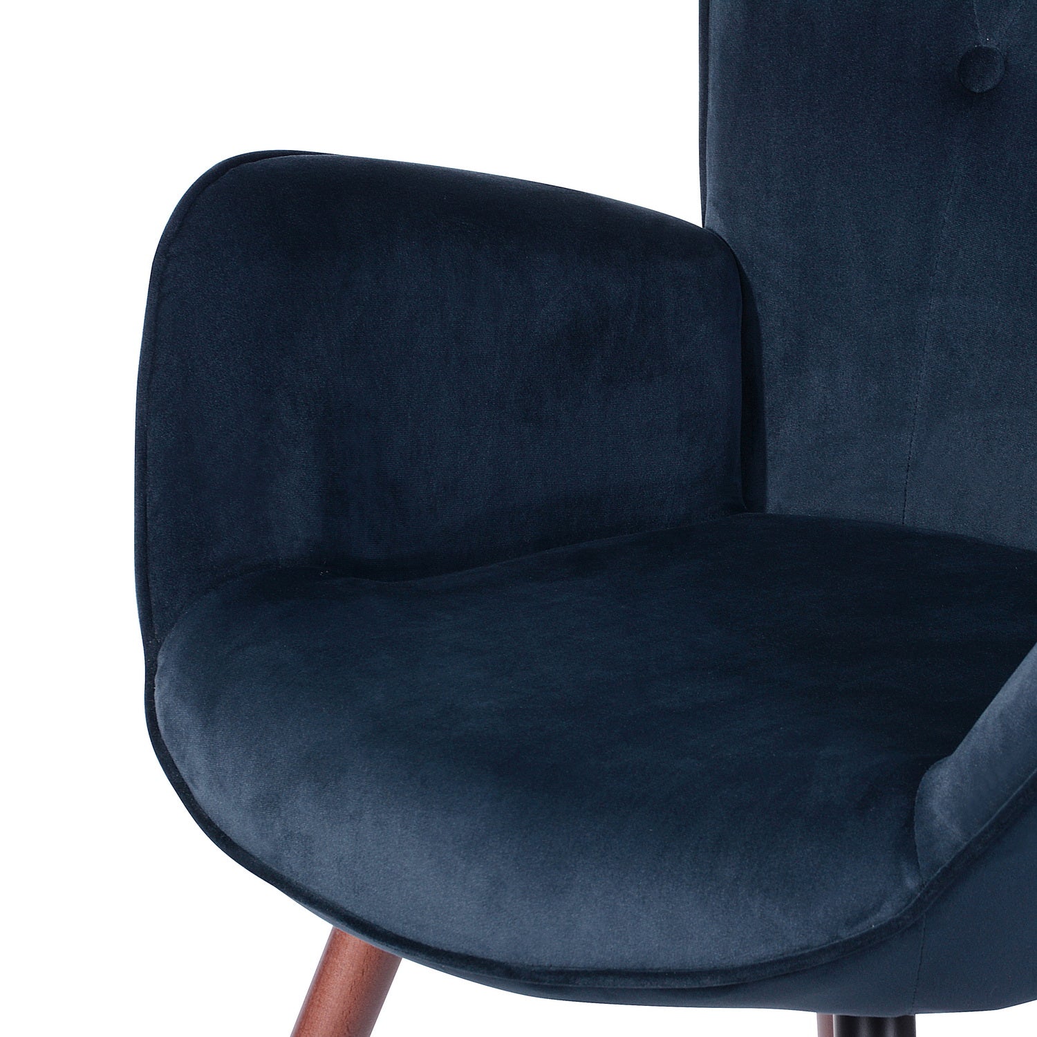 Homy Casa KAS Ottoman Blue Leisure Chair with Ottoman for Living Room and Home Relaxation Open Box