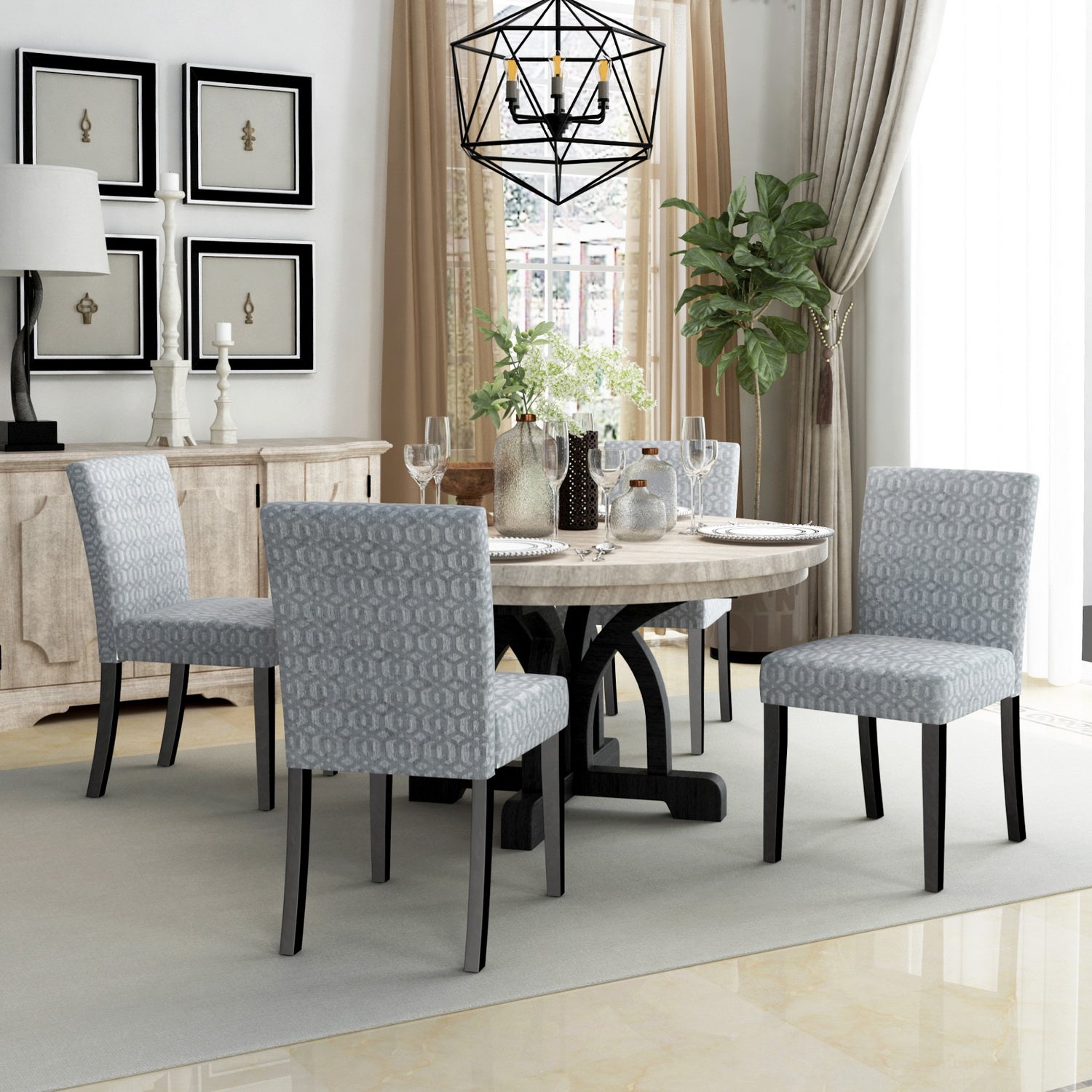 Homy Casa LOWE DG 2-Pack Parsons Dining Chairs "17.91" W x 23.82" D x 34.45" H for Dining Room Seating Open Box